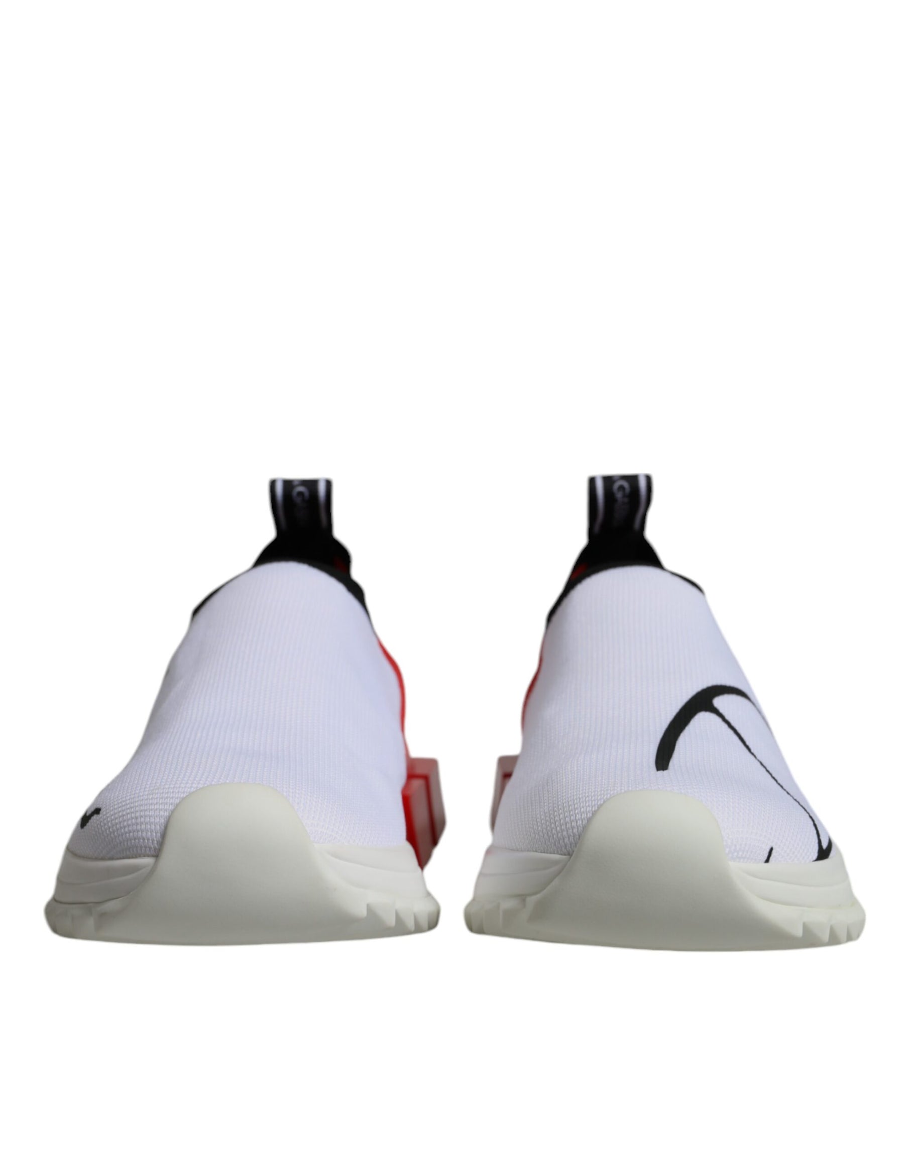 Dolce & Gabbana White Red Low Top Sorrento Men Sneakers Shoes | Regal Royce