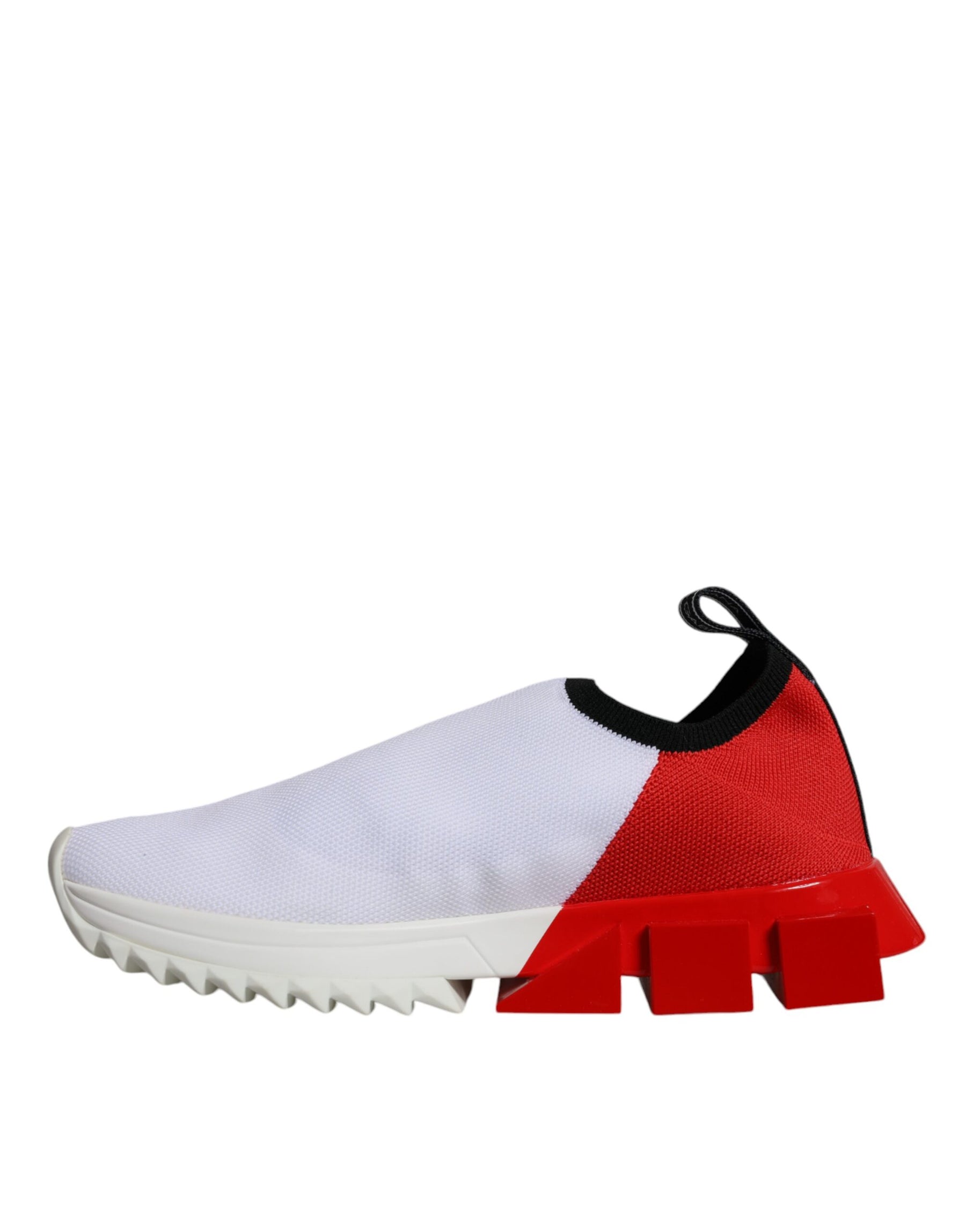 Dolce & Gabbana White Red Low Top Sorrento Men Sneakers Shoes | Regal Royce