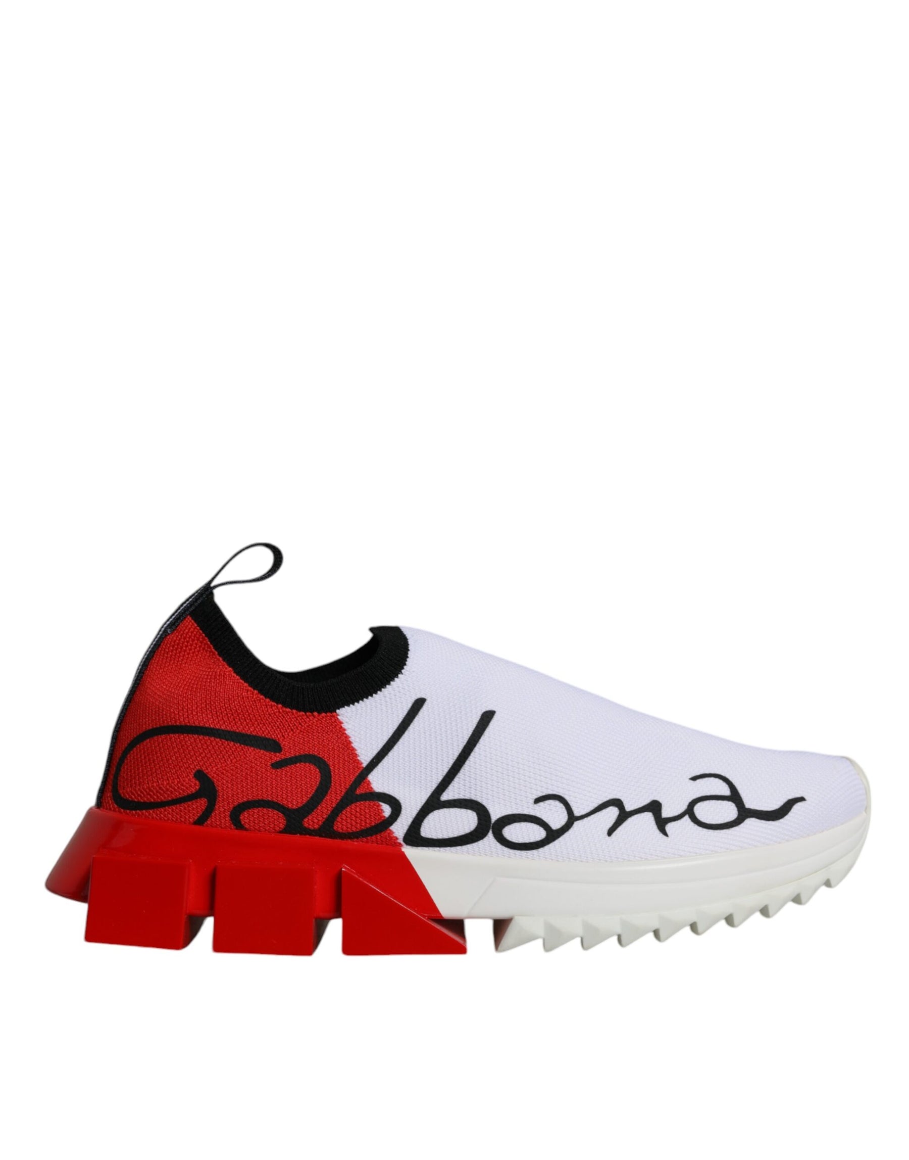 Dolce & Gabbana White Red Low Top Sorrento Men Sneakers Shoes | Regal Royce