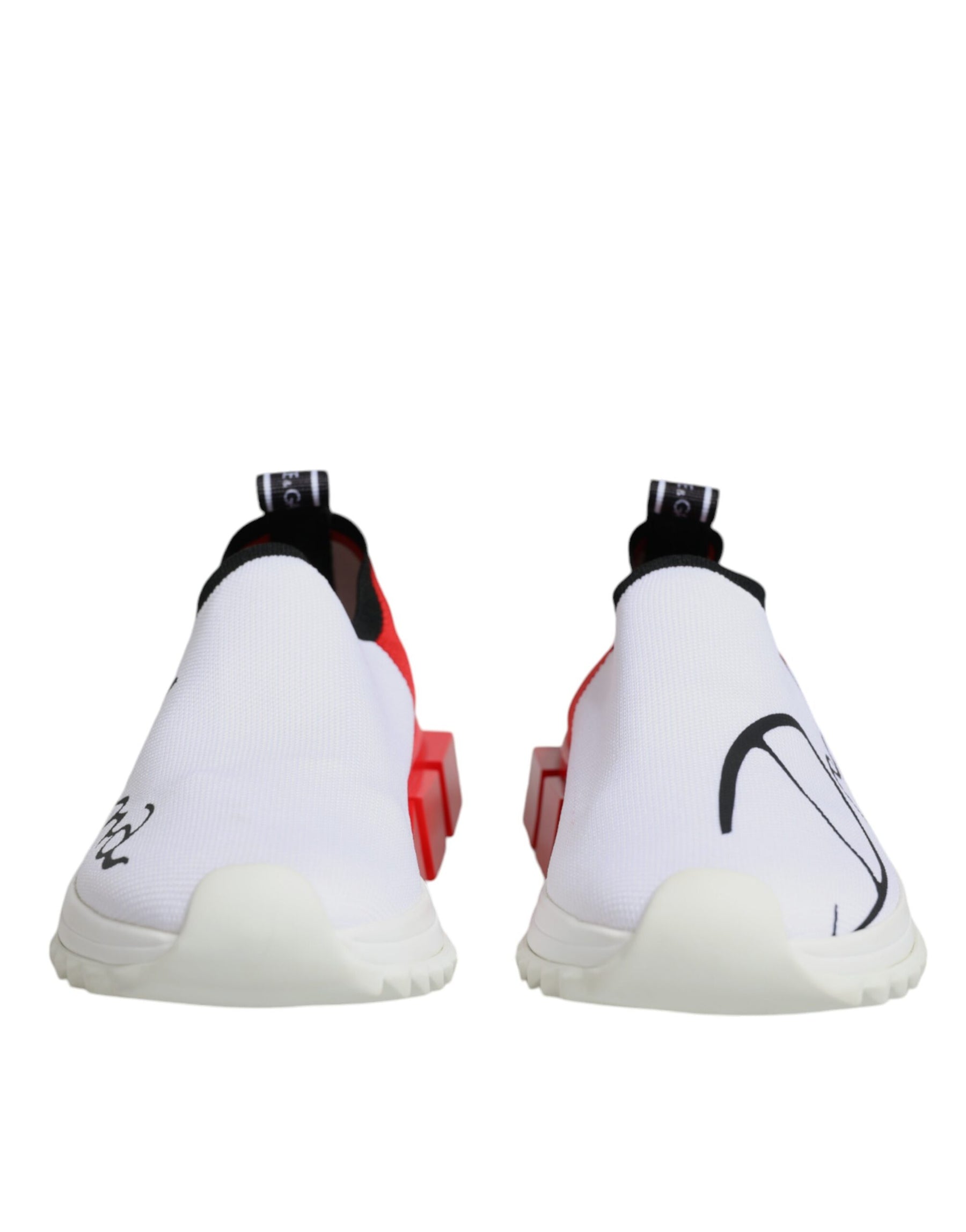 Dolce & Gabbana White Red Low Top Sorrento Men Sneakers Shoes | Regal Royce