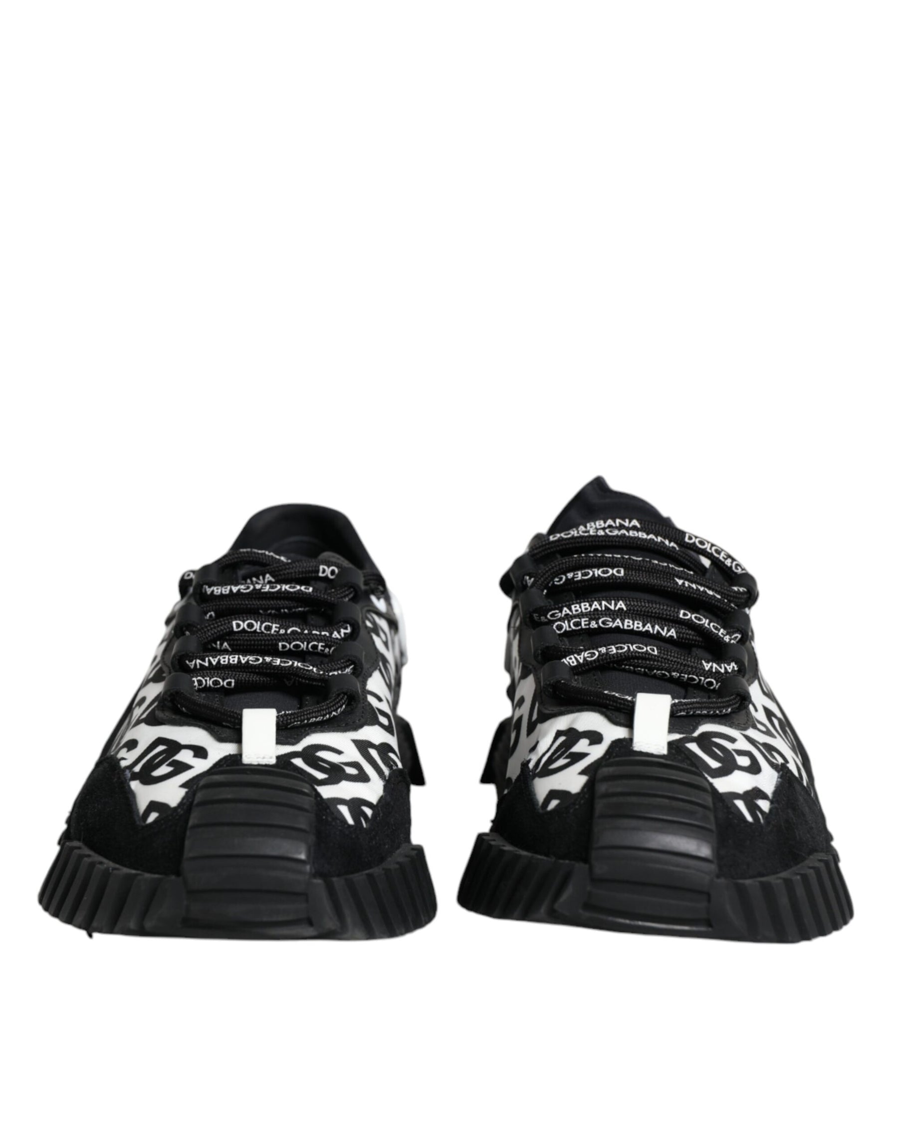 Dolce & Gabbana Black Logo Lace Up Low Top NS1 Sneakers Shoes | Regal Royce