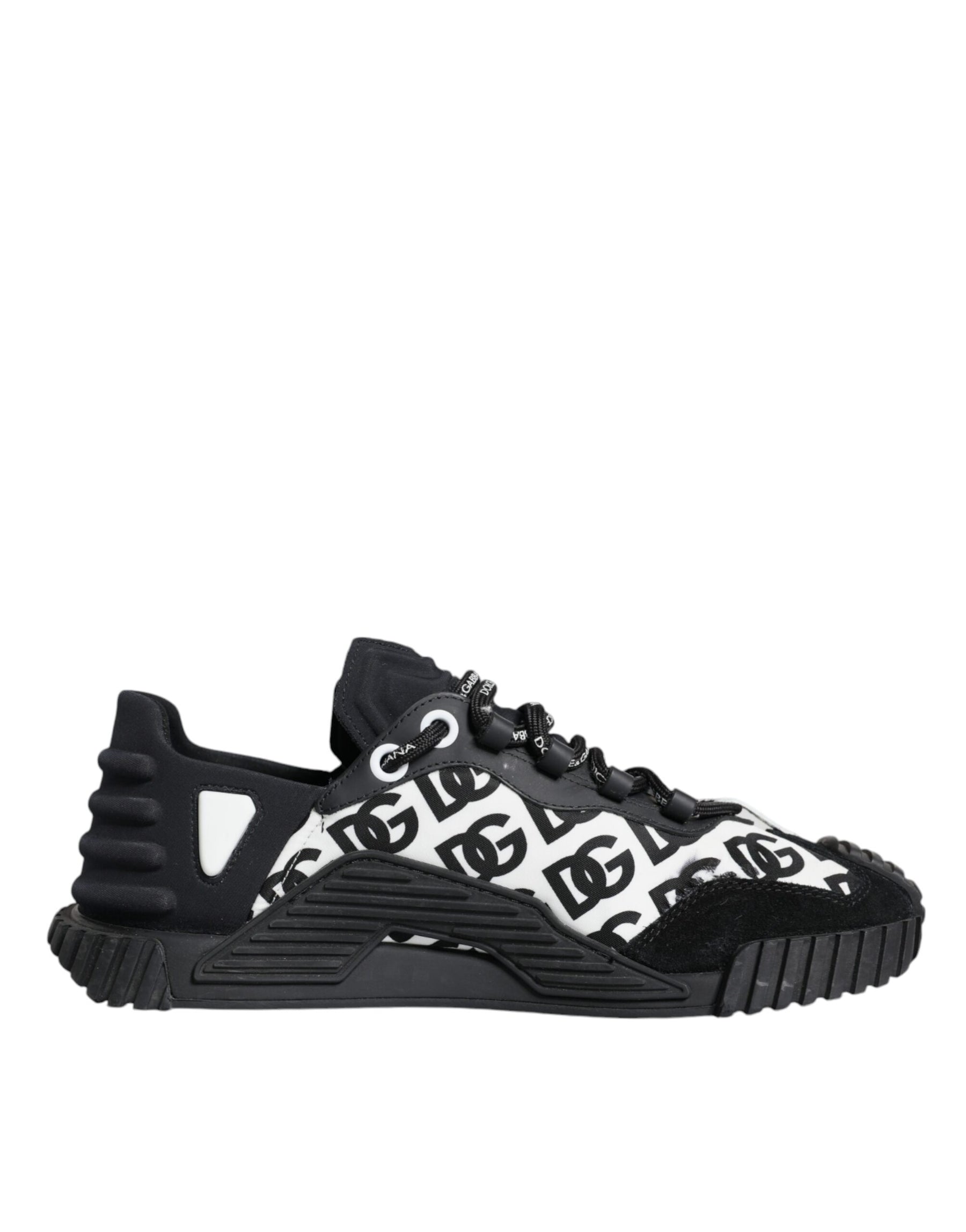 Dolce & Gabbana Black Logo Lace Up Low Top NS1 Sneakers Shoes | Regal Royce