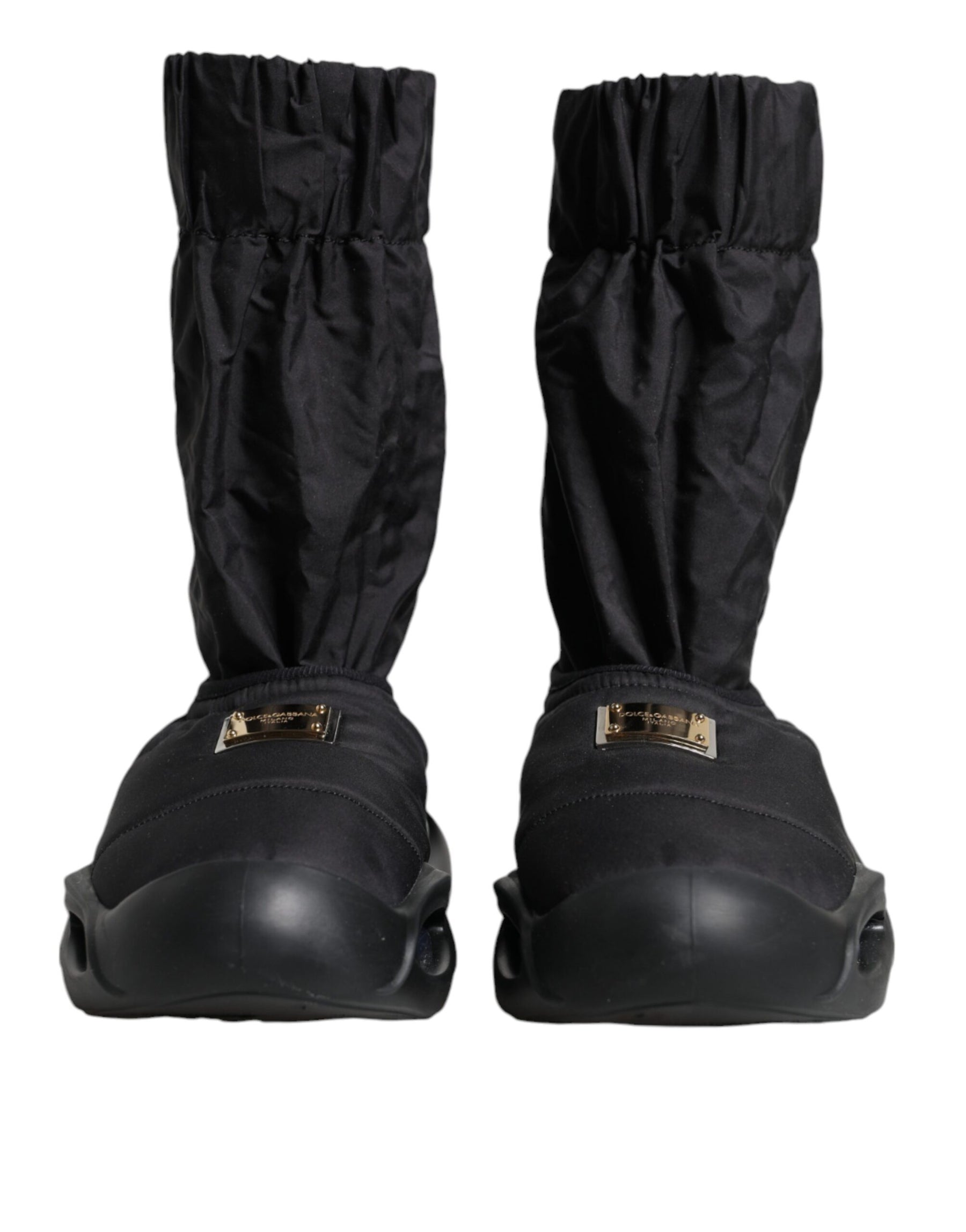 Dolce & Gabbana Black Slip On Wave Socks Sneakers Shoes | Regal Royce