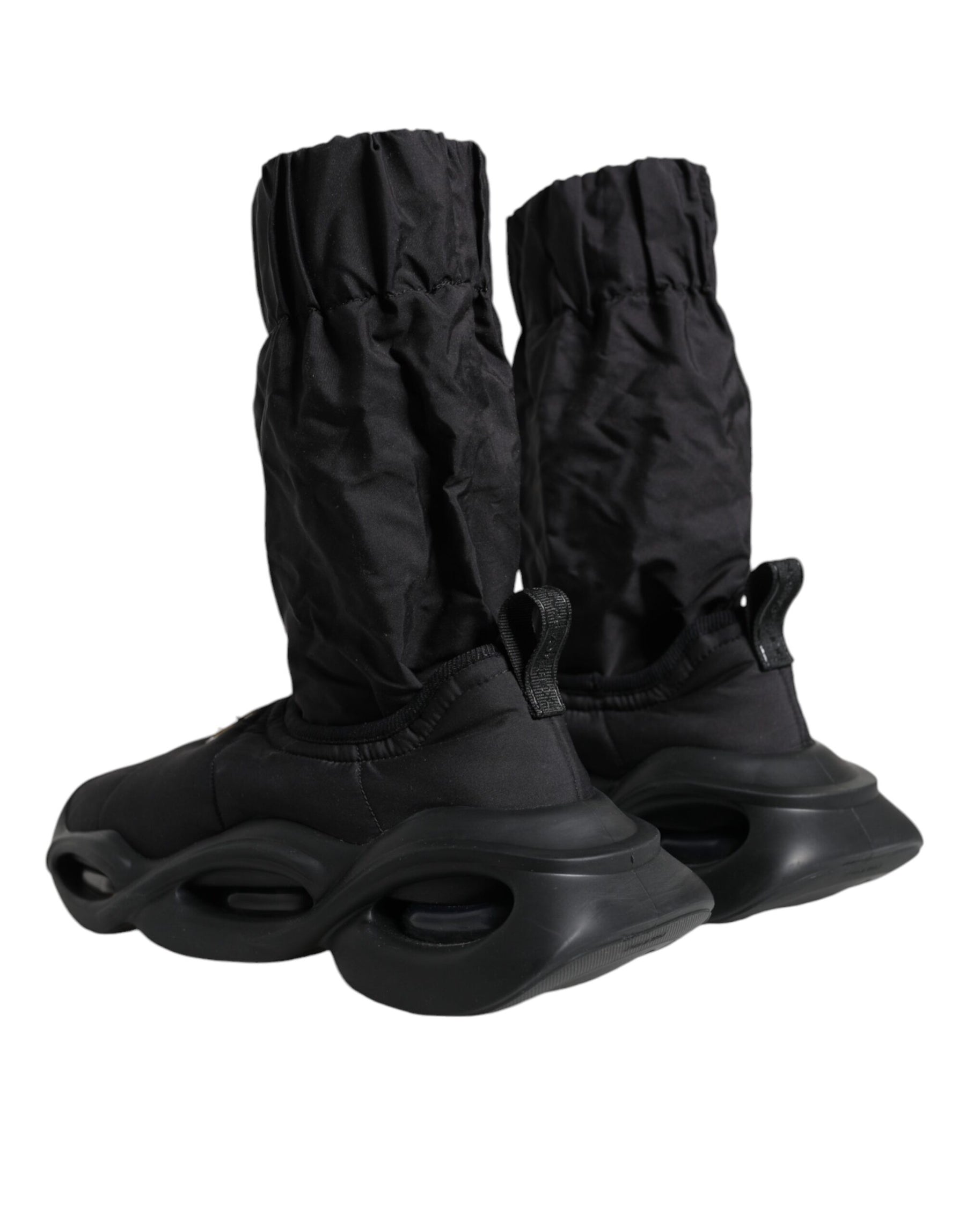 Dolce & Gabbana Black Slip On Wave Socks Sneakers Shoes | Regal Royce