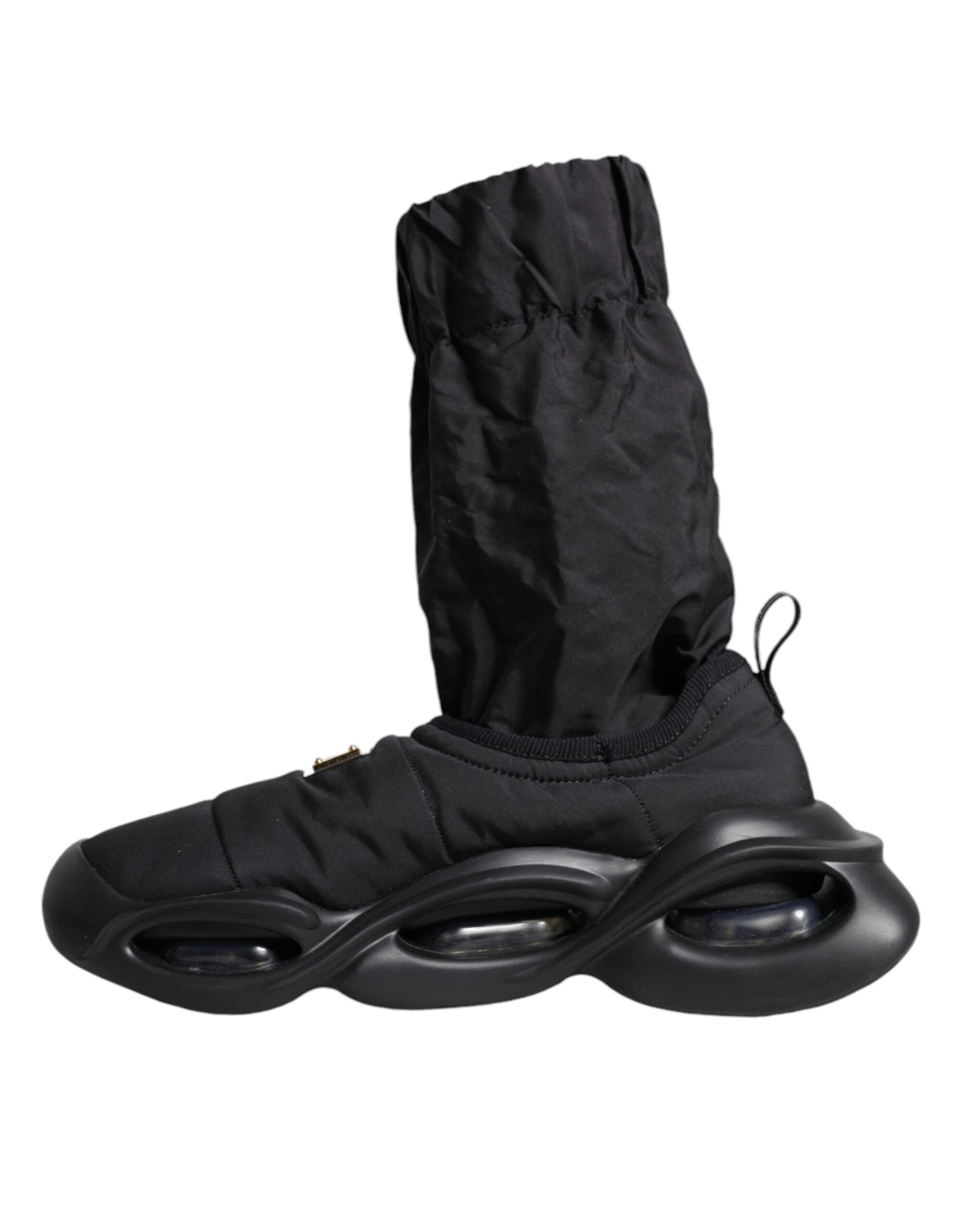 Dolce & Gabbana Black Slip On Wave Socks Sneakers Shoes | Regal Royce