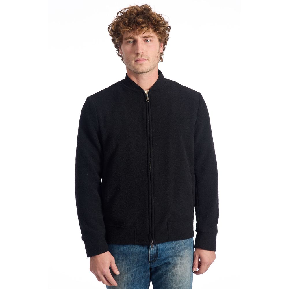 Roberto Pepe Luxury Black Wool Men's Jacket | Regal Royce
