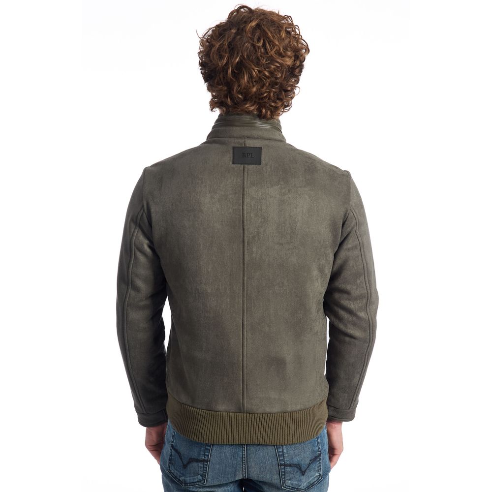 Roberto Pepe Luxury Green Eco Leather Men Jacket | Regal Royce