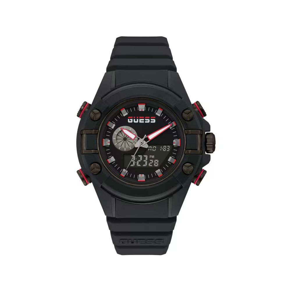 Guess Black Resin Sport Watch | Regal Royce