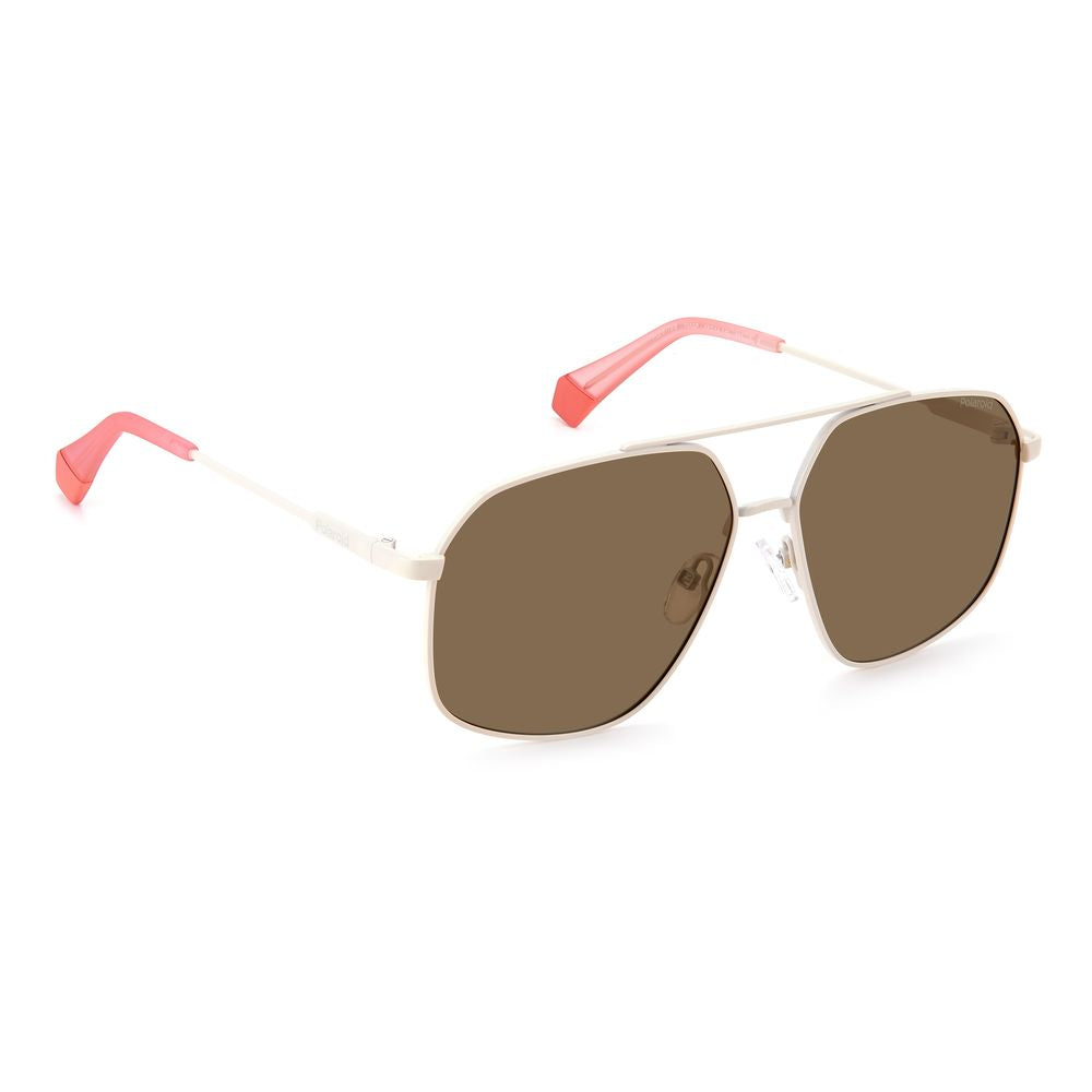 Polaroid Beige Stainless Steel Sunglasses | Regal Royce