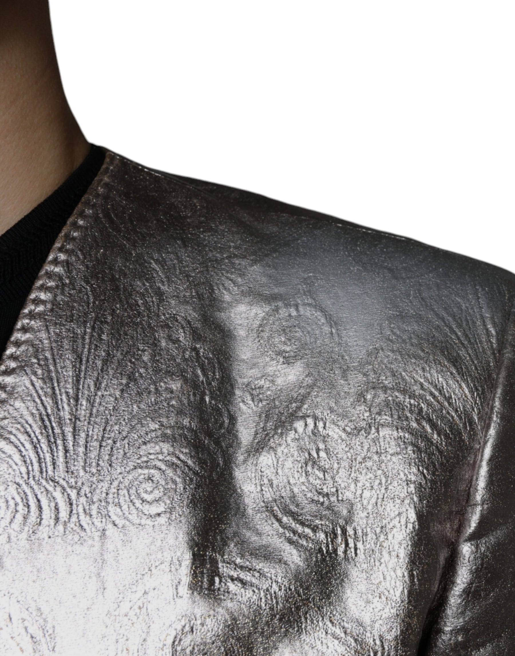 Dolce & Gabbana Gold Jacquard Single Breasted Dress Blazer | Regal Royce