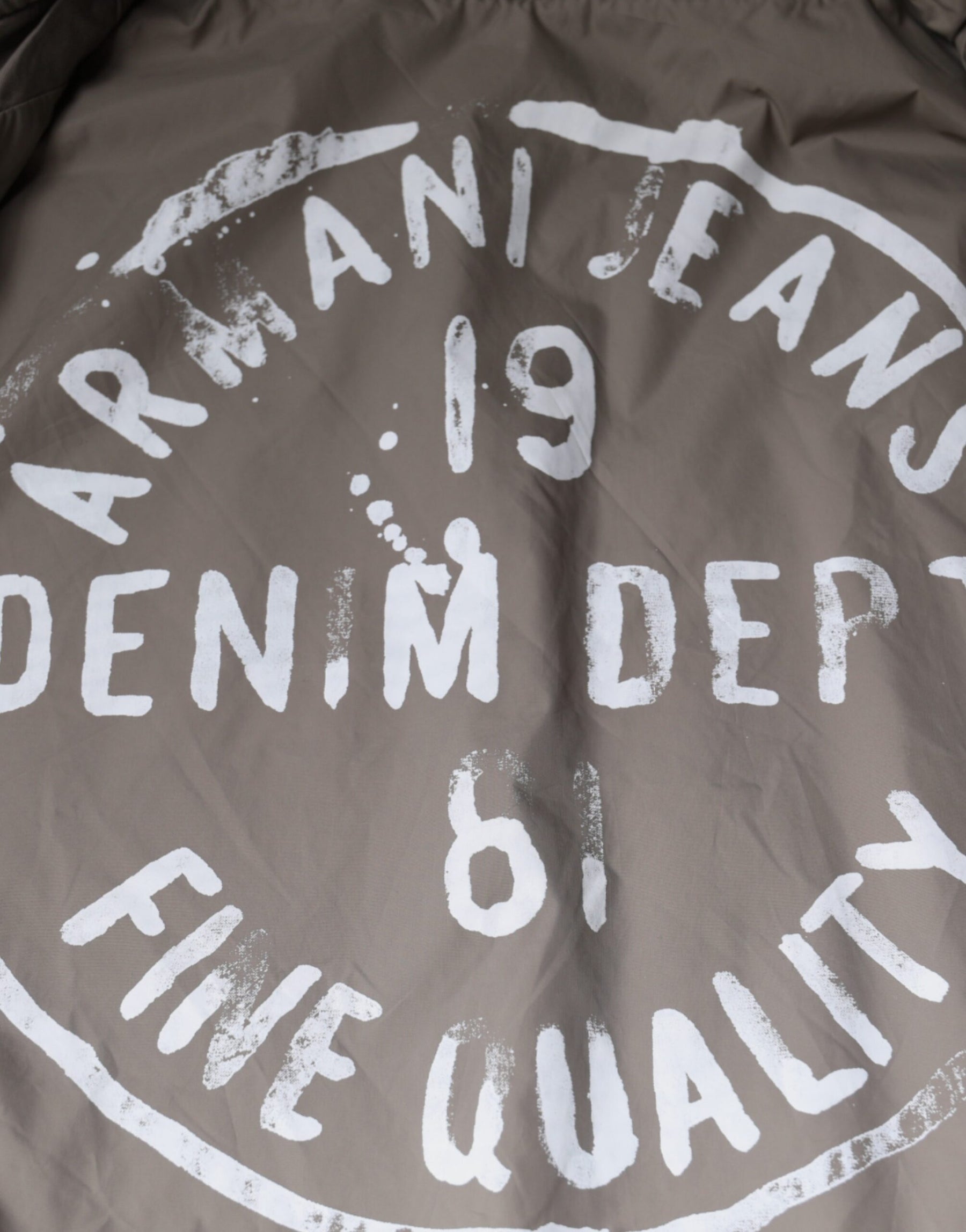 Armani Jeans Brown Cotton Full Zip Bomber Logo Jacket | Regal Royce