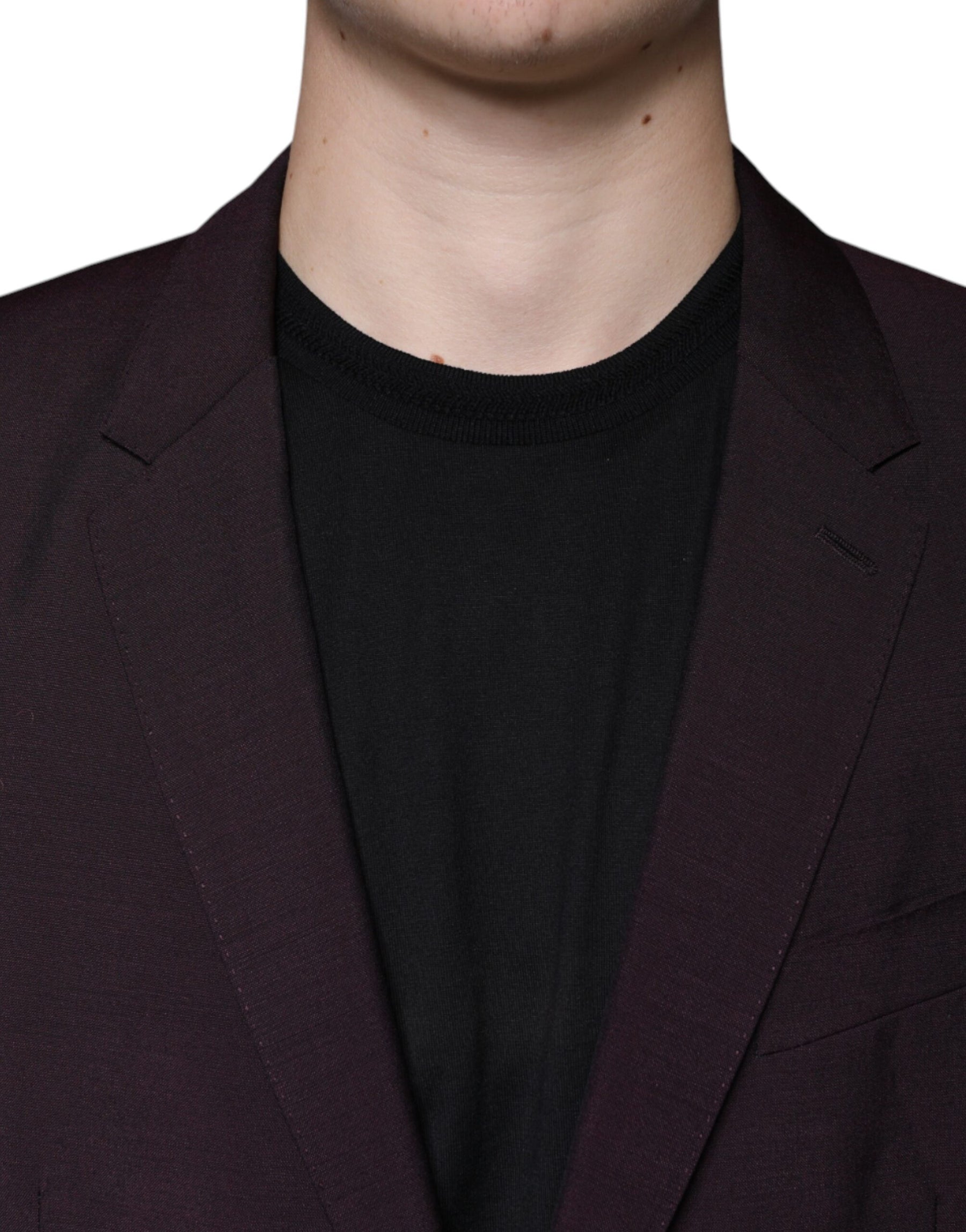 Dolce & Gabbana Bordeaux Wool Single Breasted Dress Blazer | Regal Royce