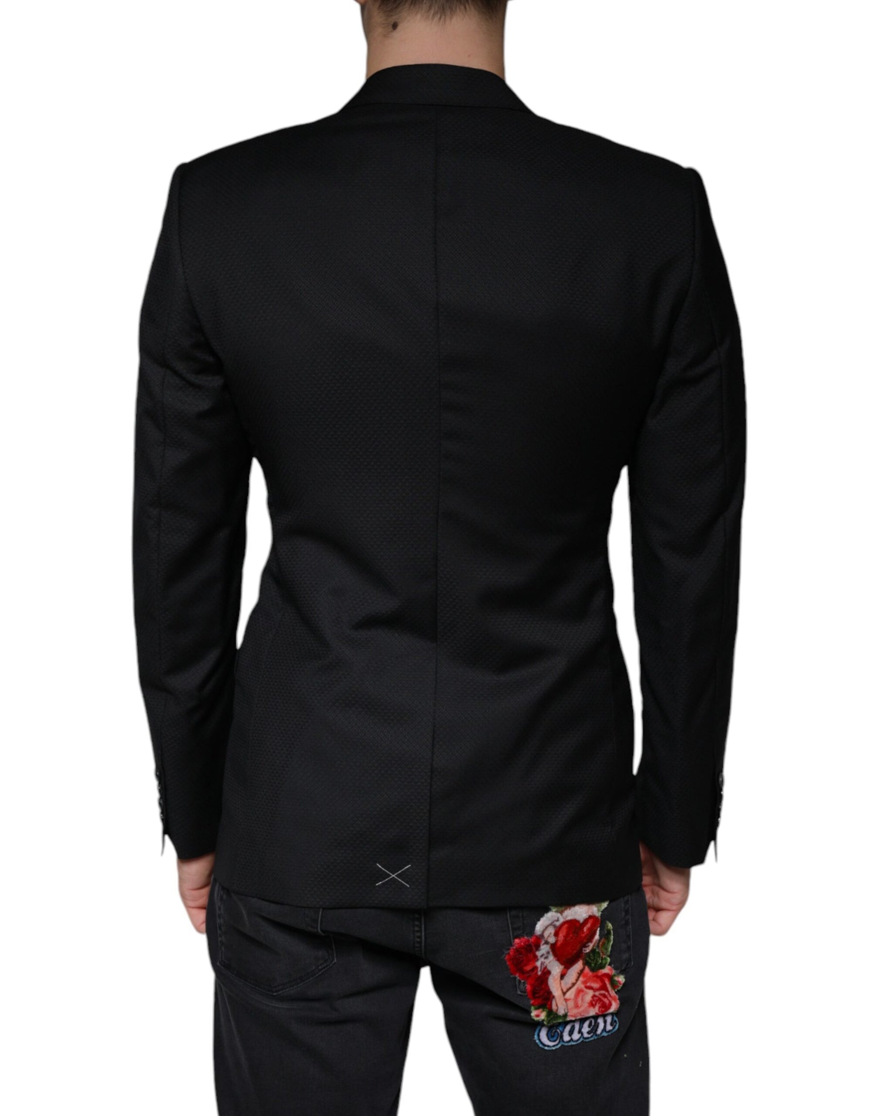 Dolce & Gabbana Black MARTINI Bee Single Breasted Blazer | Regal Royce