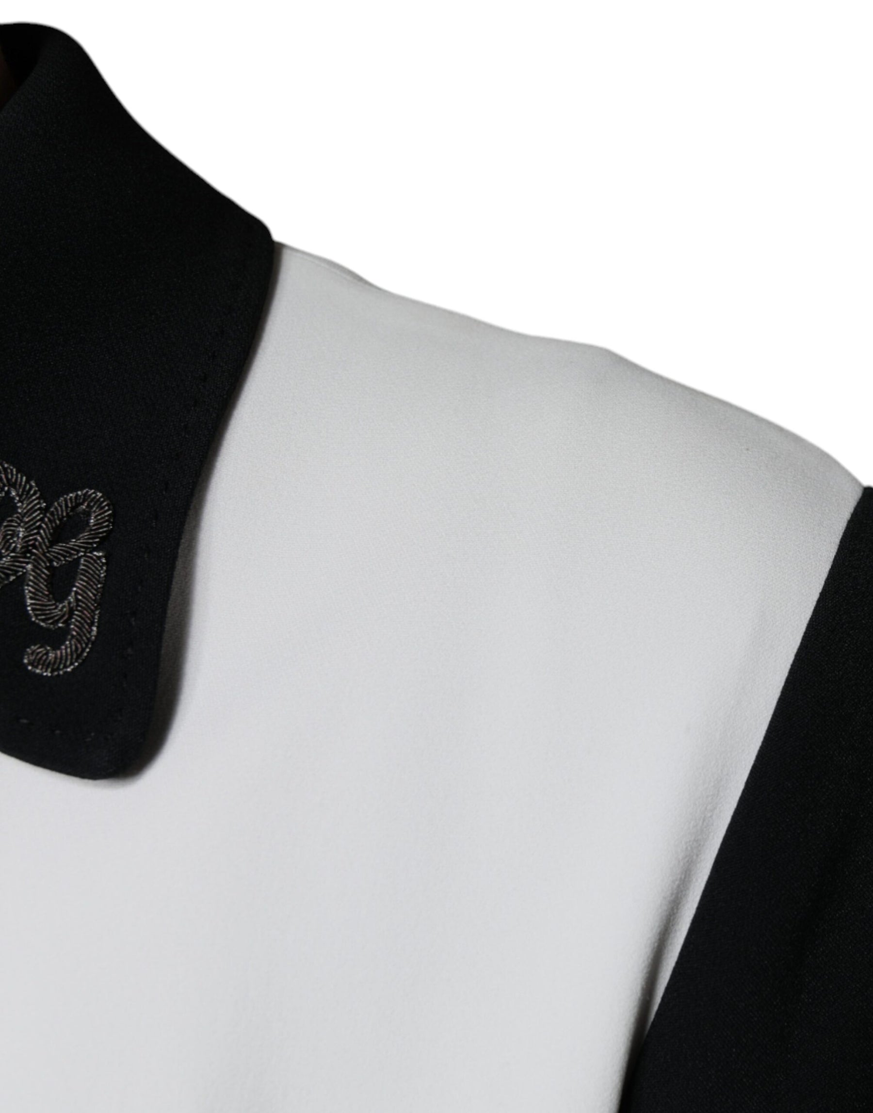 Dolce & Gabbana Black White DG Crown Full Zip Blouson Jacket | Regal Royce
