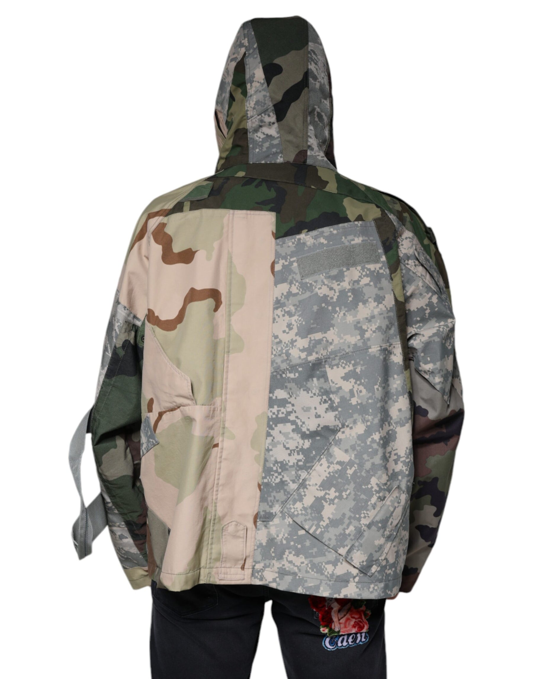 Dolce & Gabbana Multicolor Camouflage Full Zip Hooded Jacket | Regal Royce