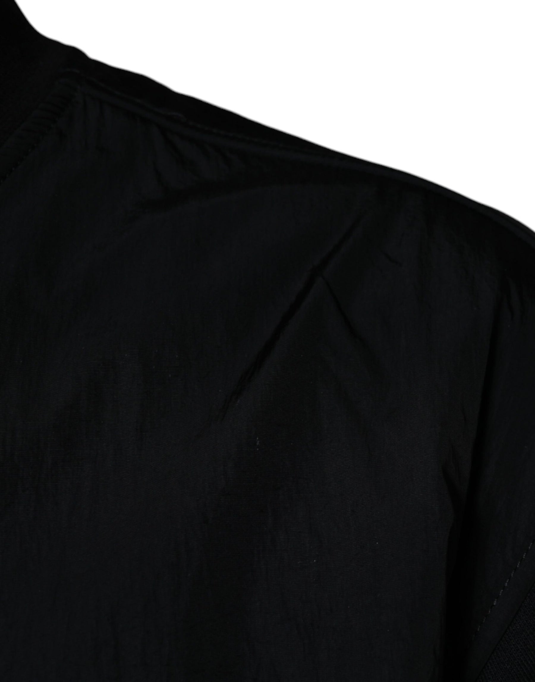 MSGM Black Cotton Full Zip Bomber Long Sleeves Jacket | Regal Royce