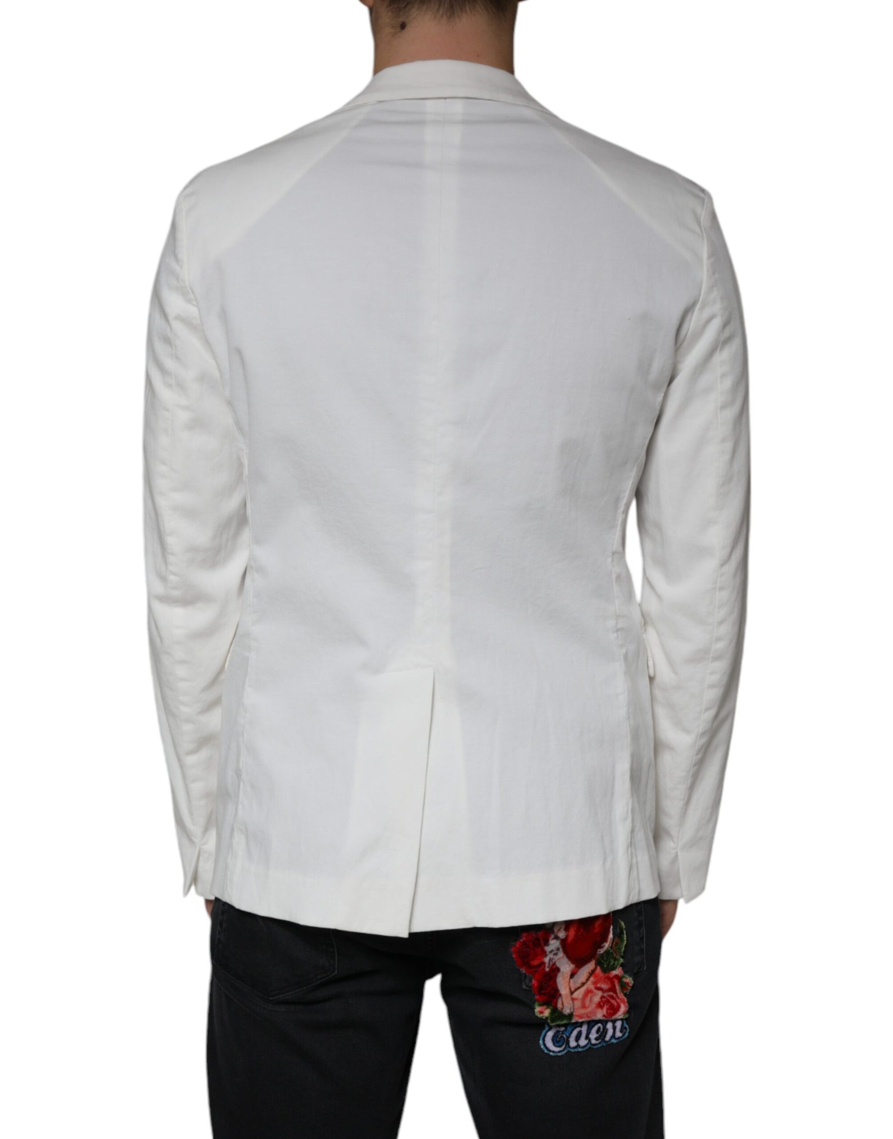 Dondup White Single Breasted One Button Dress Formal Blazer | Regal Royce