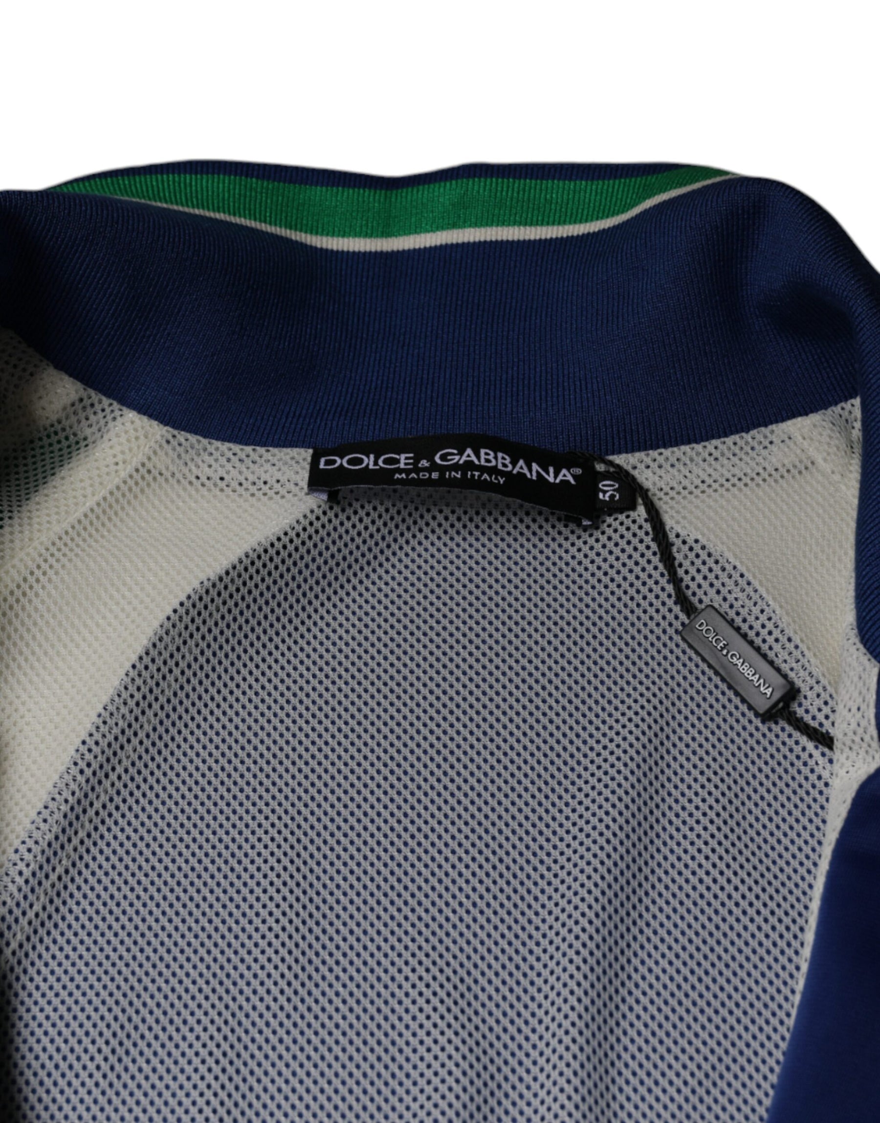 Dolce & Gabbana Multicolor Polyester Full Zip Bomber Jacket | Regal Royce