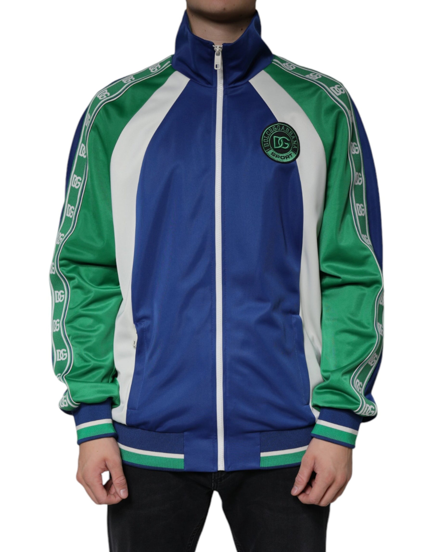 Dolce & Gabbana Multicolor Polyester Full Zip Bomber Jacket | Regal Royce