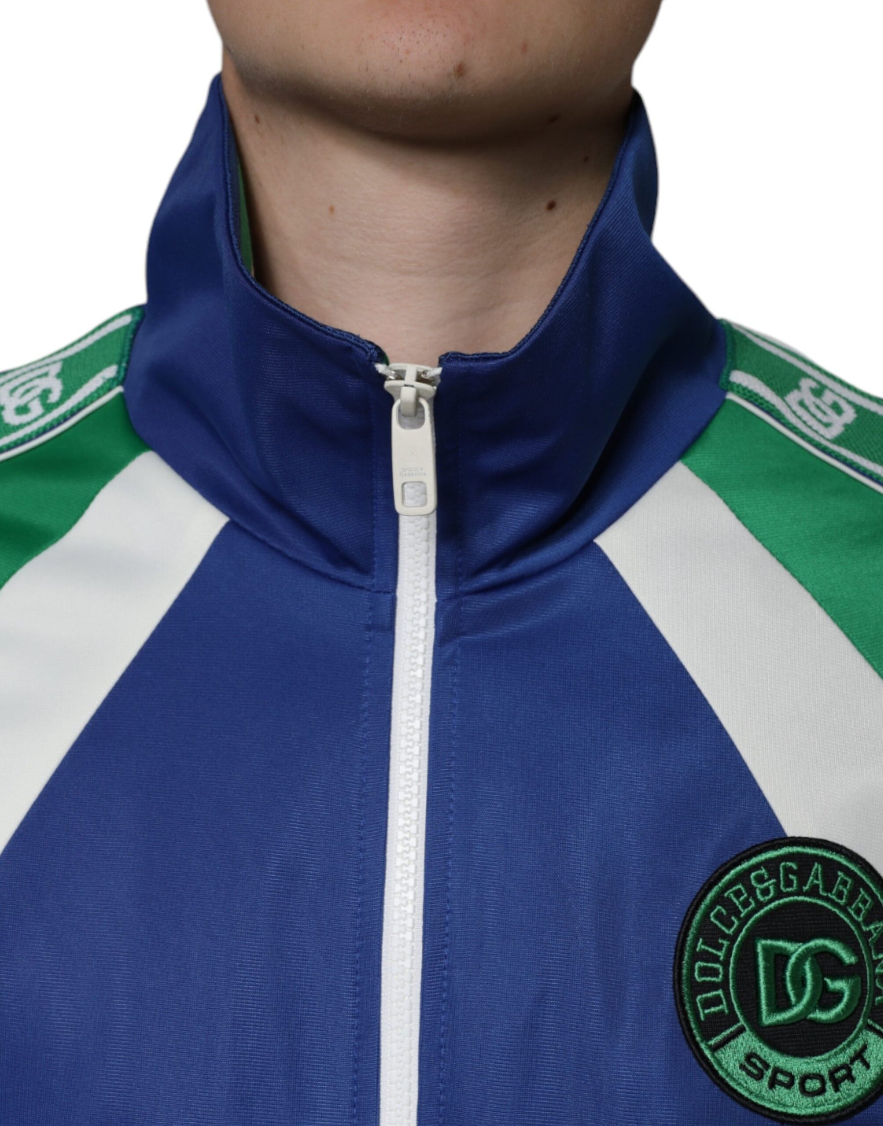 Dolce & Gabbana Multicolor Polyester Full Zip Bomber Jacket | Regal Royce