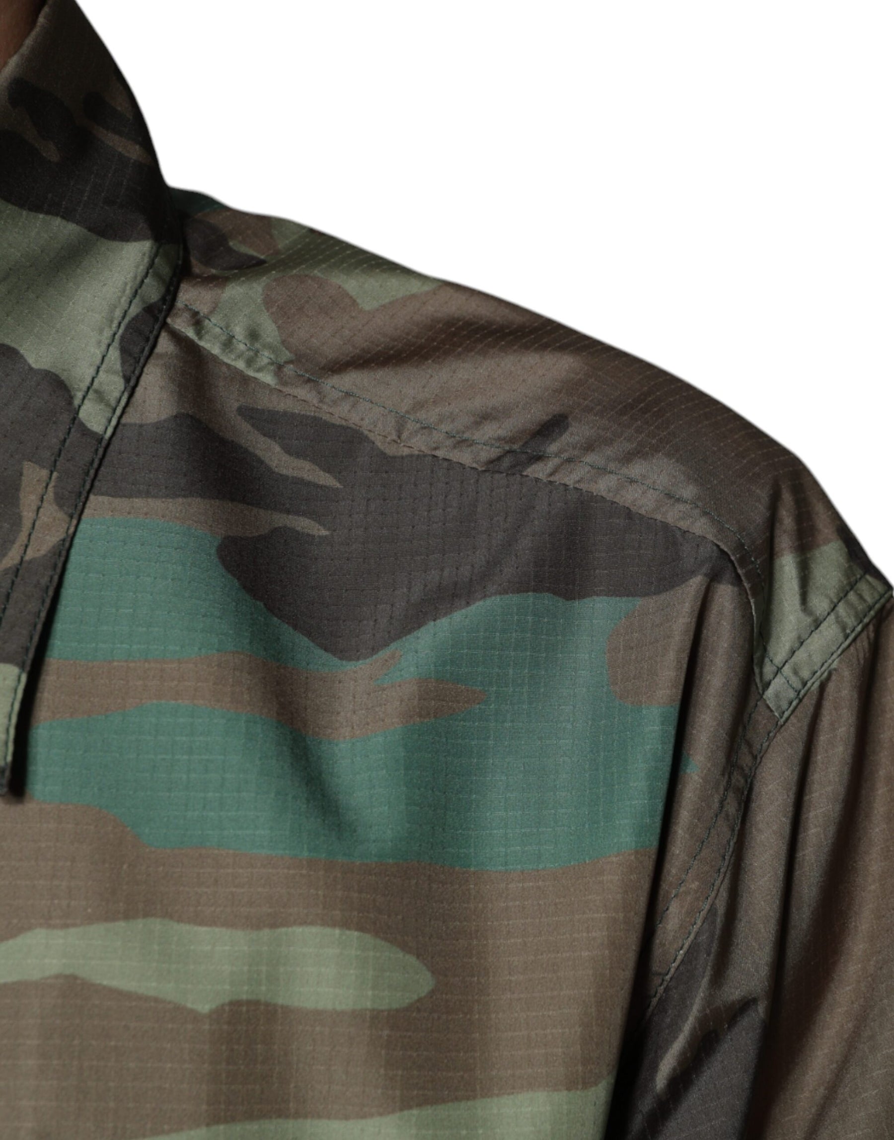 Dolce & Gabbana Multicolor Camouflage Button Down Shirt | Regal Royce