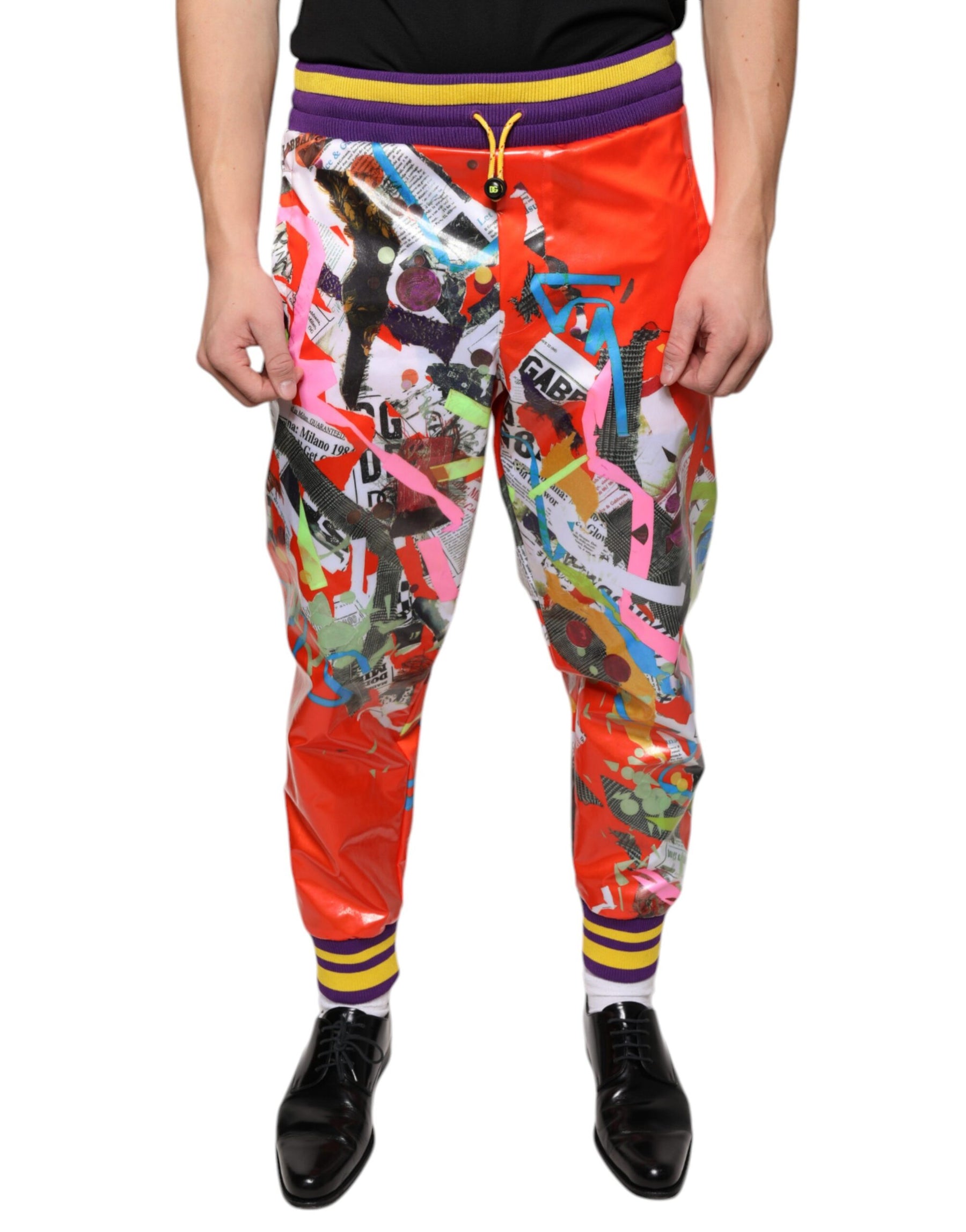 Dolce & Gabbana Multicolor Printed Jogger Sweatpants Pants | Regal Royce