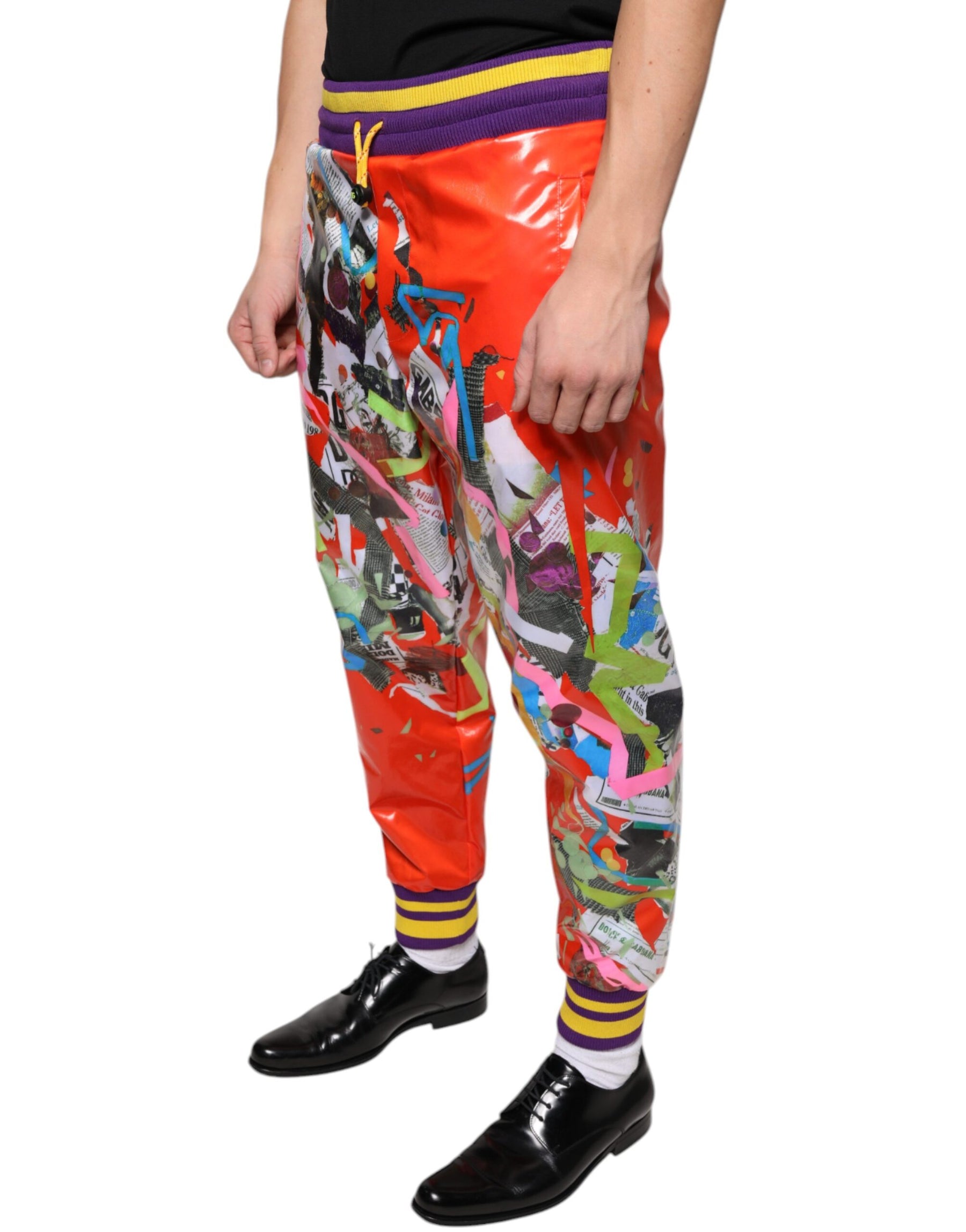 Dolce & Gabbana Multicolor Printed Jogger Sweatpants Pants | Regal Royce