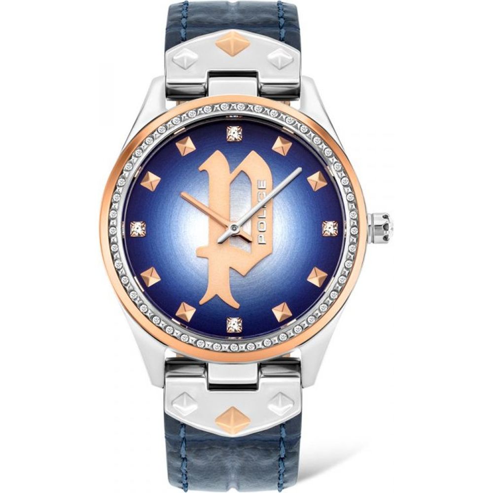 Police Blue Leather Dress Watch | Regal Royce