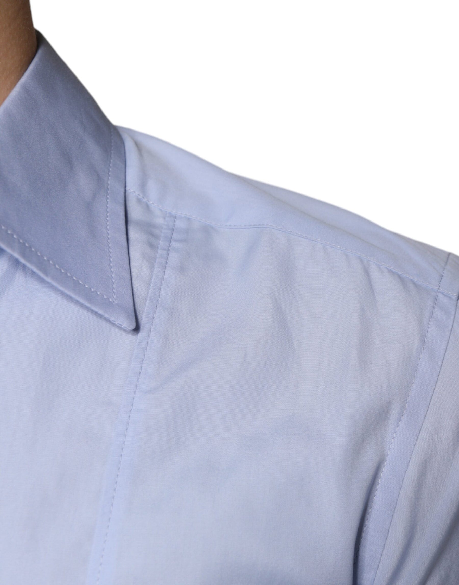 Dolce & Gabbana Light Blue Cotton Men Dress Formal Shirt | Regal Royce
