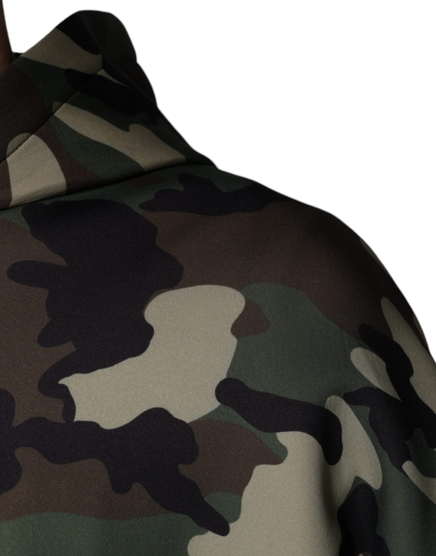 Dolce & Gabbana Multicolor Camouflage Hooded Sweatshirt Sweater | Regal Royce