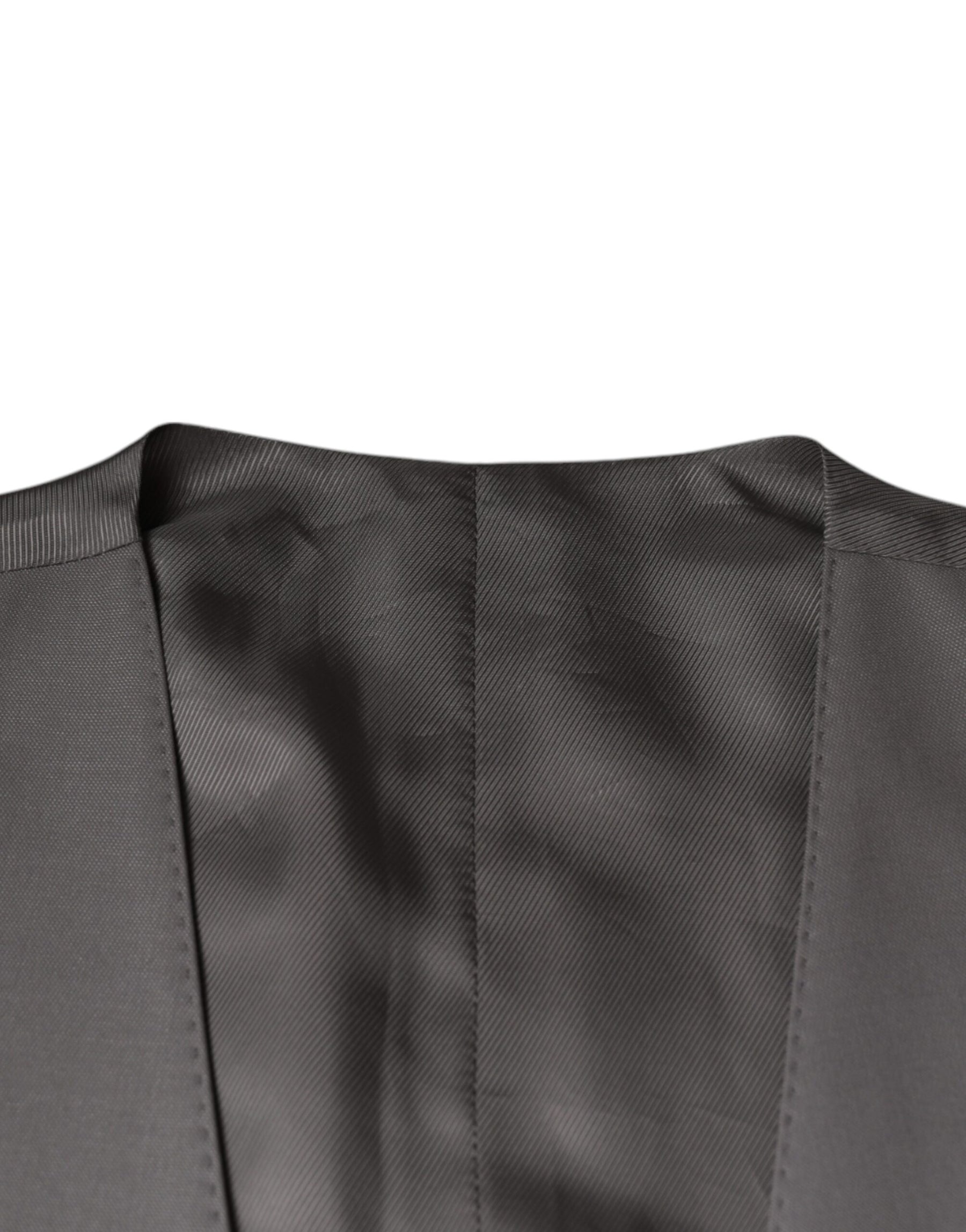 Dolce & Gabbana Light Gray Wool Formal Dress Waistcoat Vest | Regal Royce