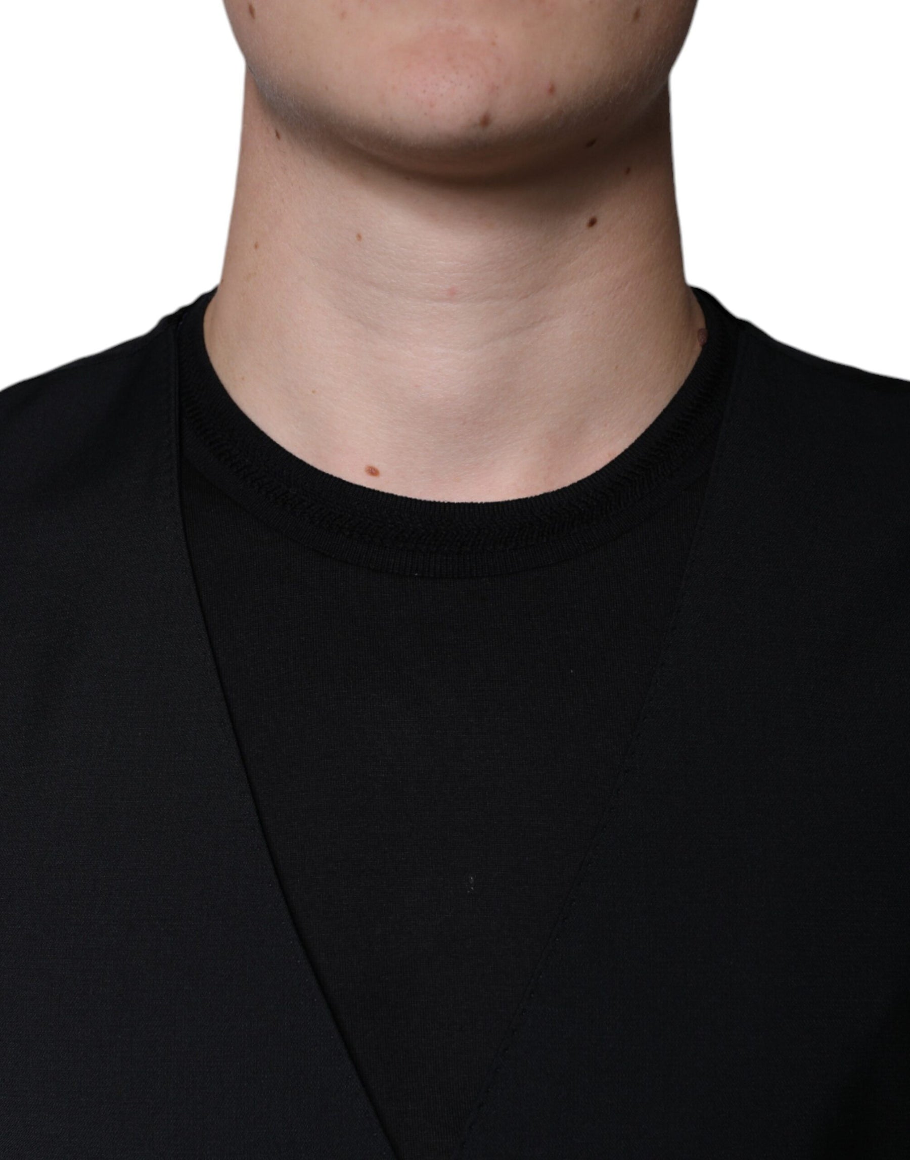 Dolce & Gabbana Black Wool Formal Dress Men Waistcoat Vest | Regal Royce