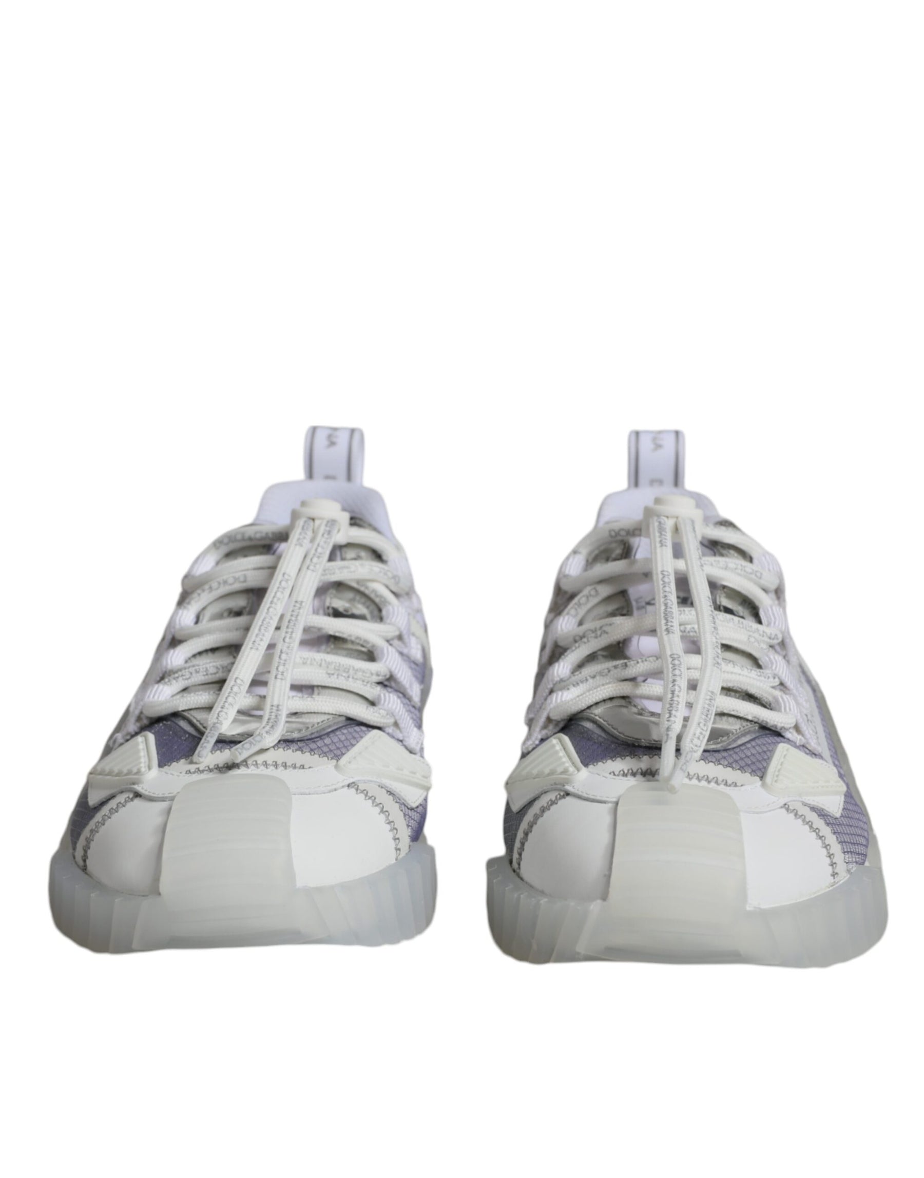 Dolce & Gabbana White Silver Low Top NS1 Sneakers Shoes | Regal Royce