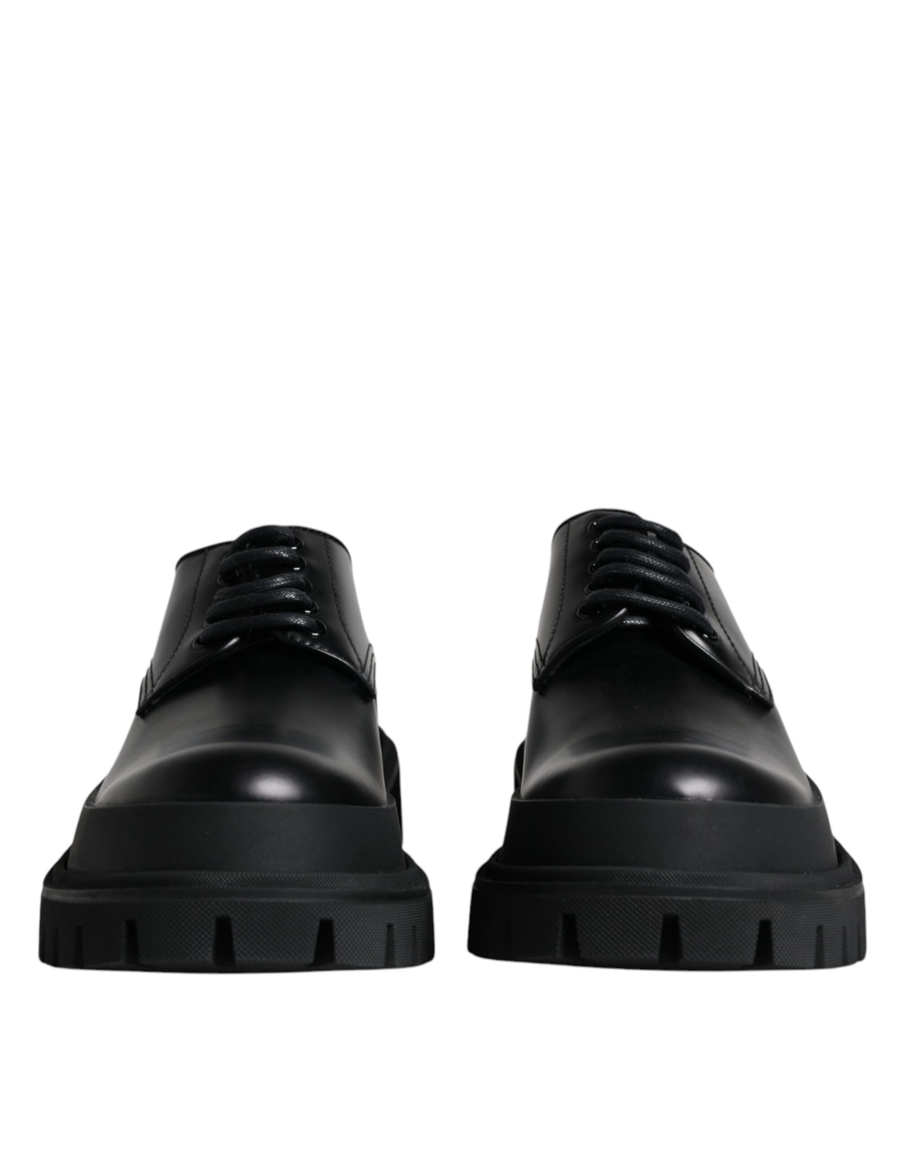Dolce & Gabbana Black Leather Lace Up Trekking Dress Shoes | Regal Royce