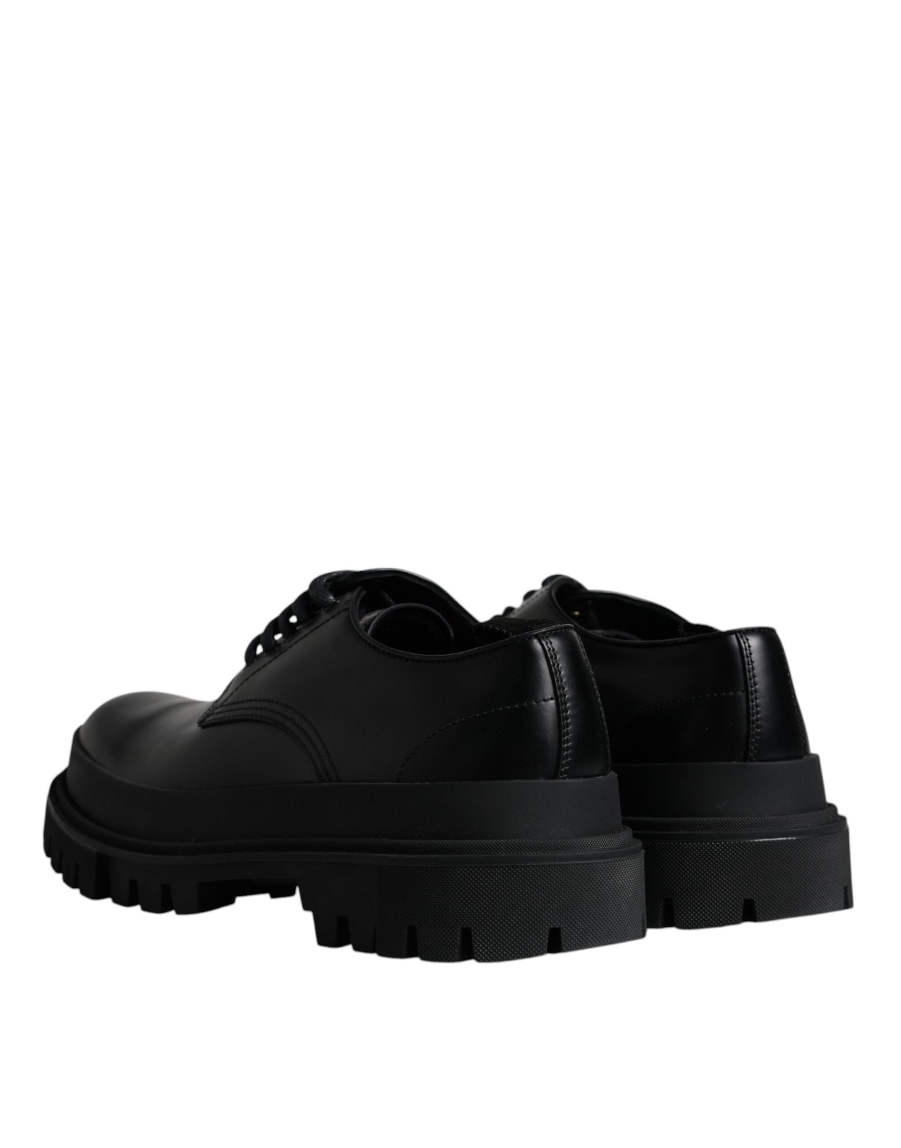 Dolce & Gabbana Black Leather Lace Up Trekking Dress Shoes | Regal Royce