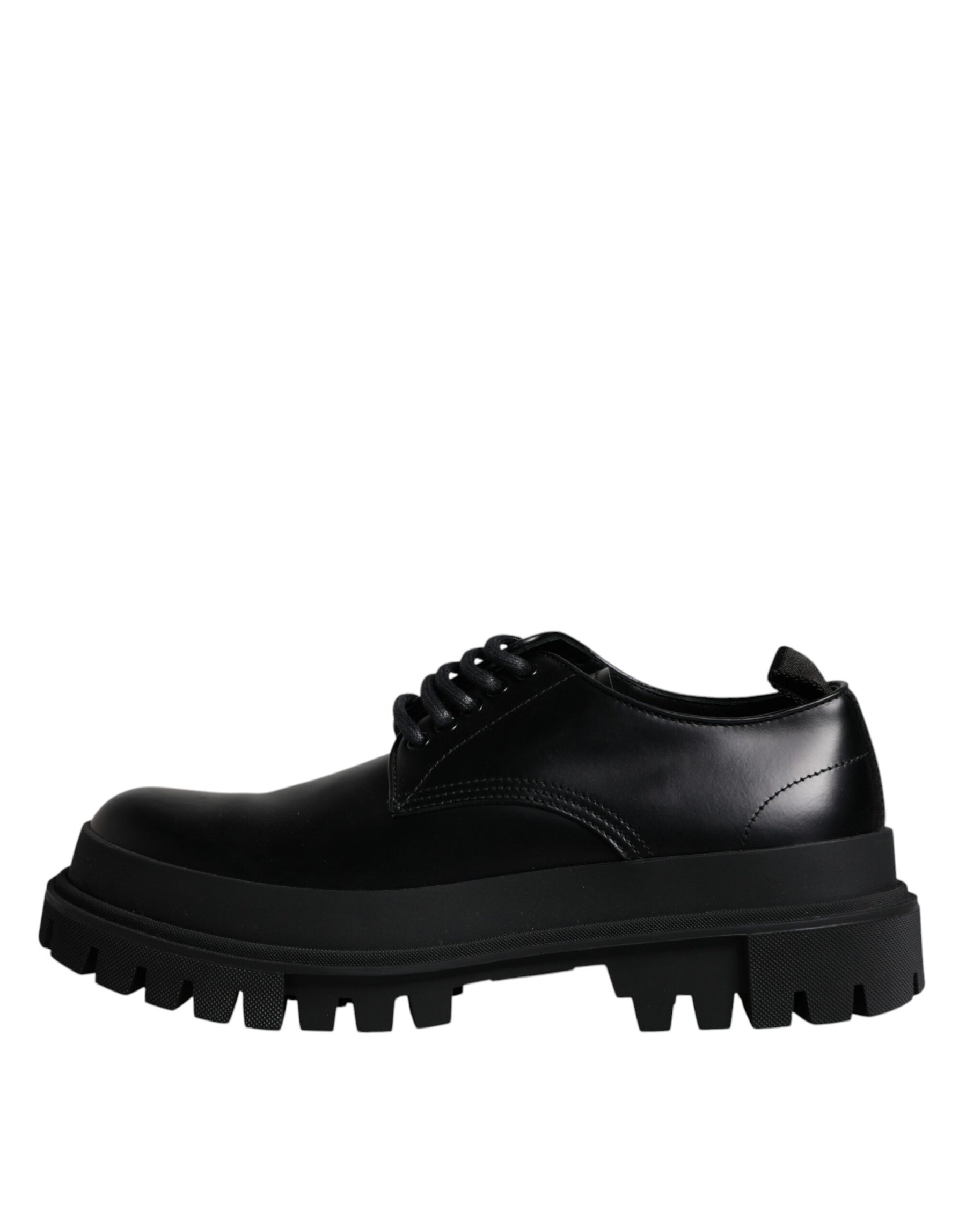Dolce & Gabbana Black Leather Lace Up Trekking Dress Shoes | Regal Royce