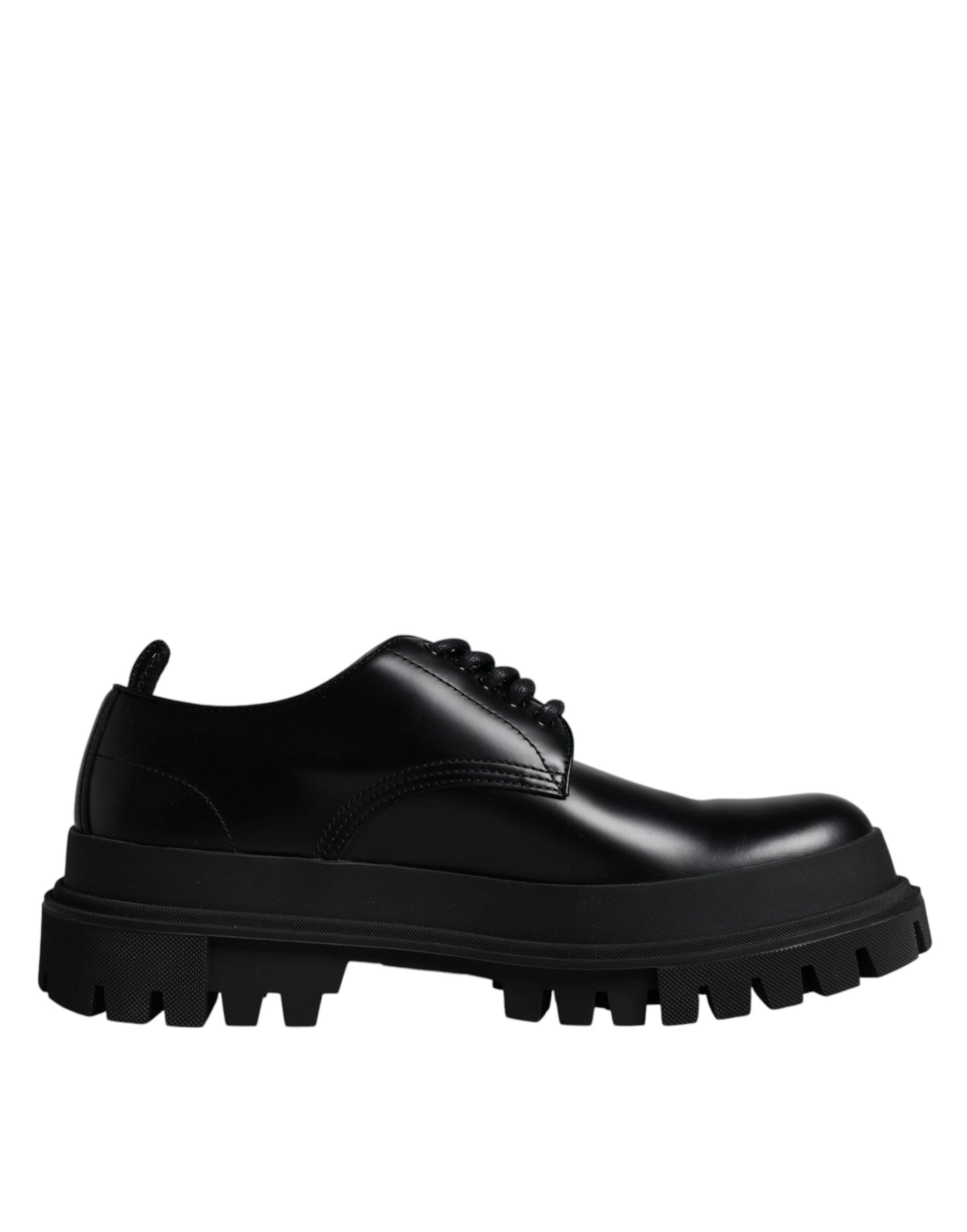 Dolce & Gabbana Black Leather Lace Up Trekking Dress Shoes | Regal Royce