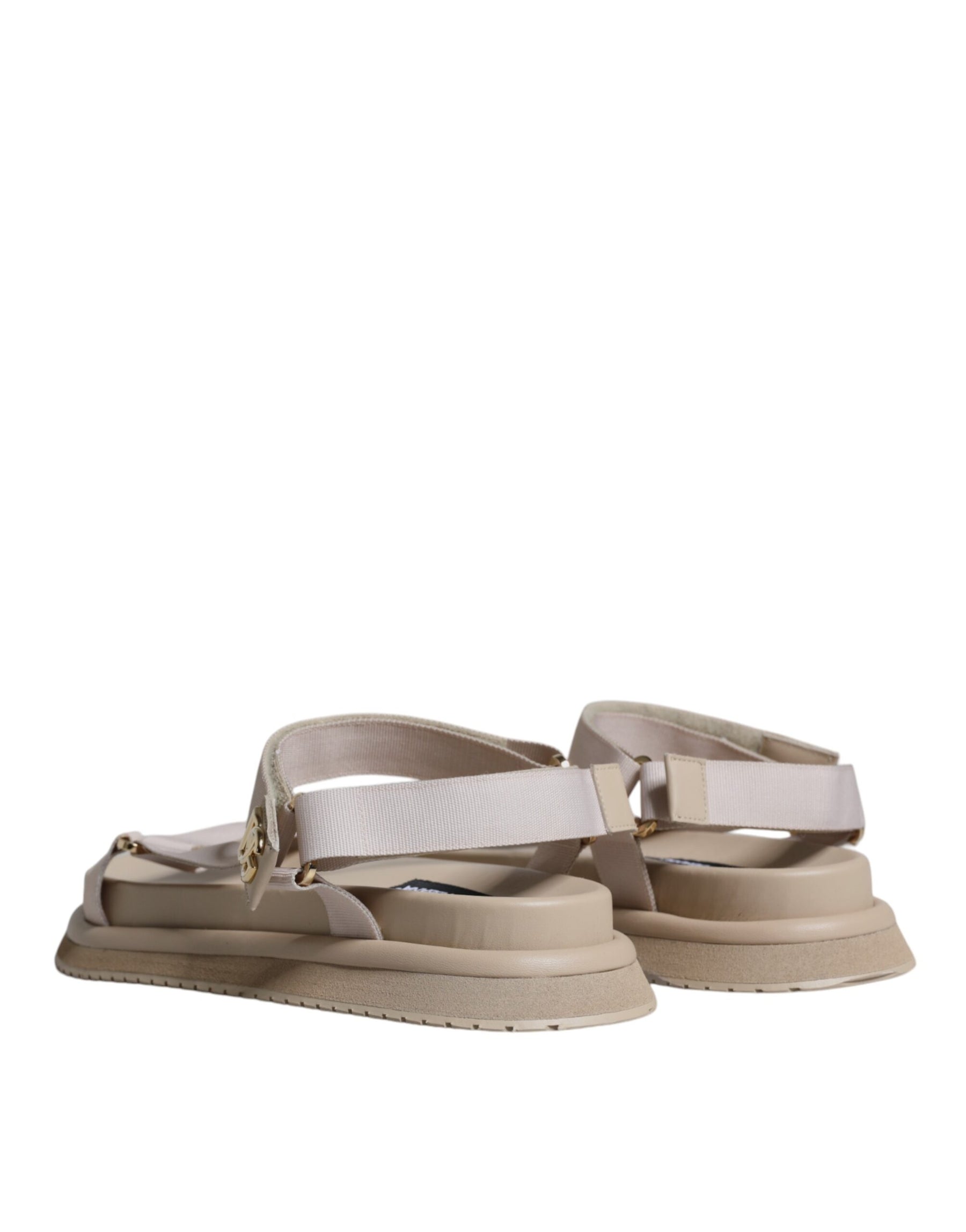 Dolce & Gabbana Beige Nappa Devotion Strap Men Sandals Shoes | Regal Royce
