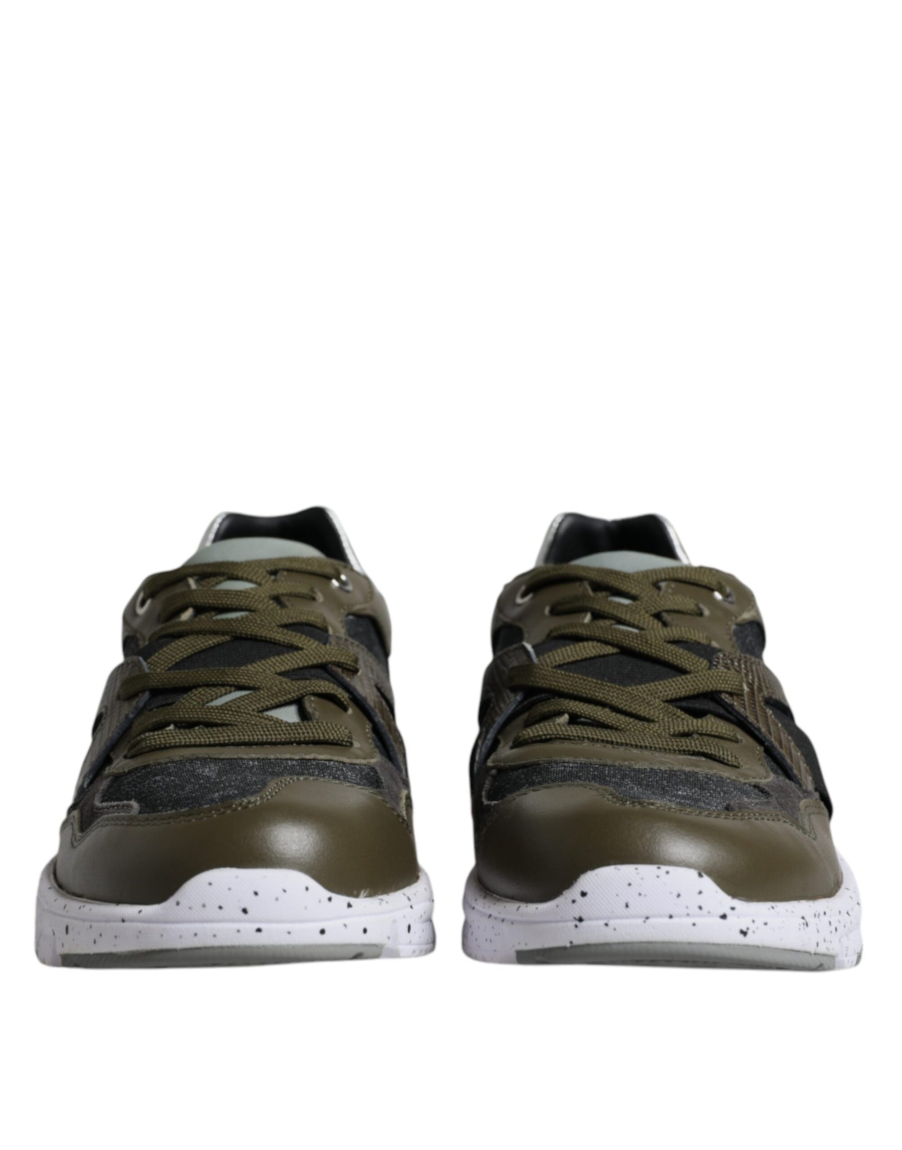 Dolce & Gabbana Multicolor Canvas Leather Low Top Sneaker Shoes | Regal Royce