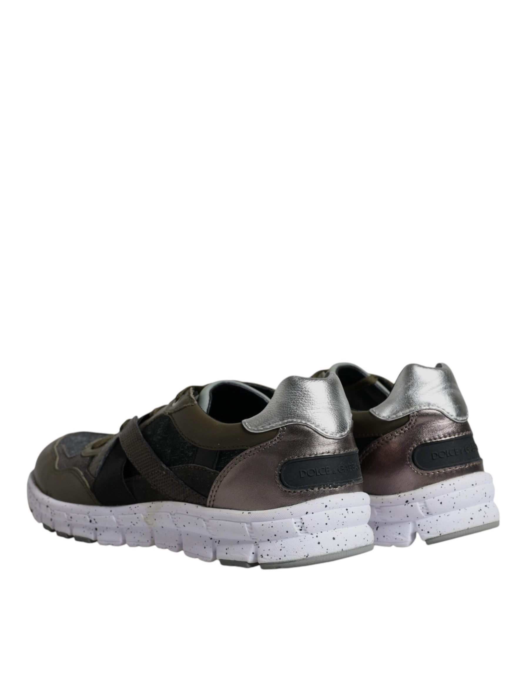 Dolce & Gabbana Multicolor Canvas Leather Low Top Sneaker Shoes | Regal Royce