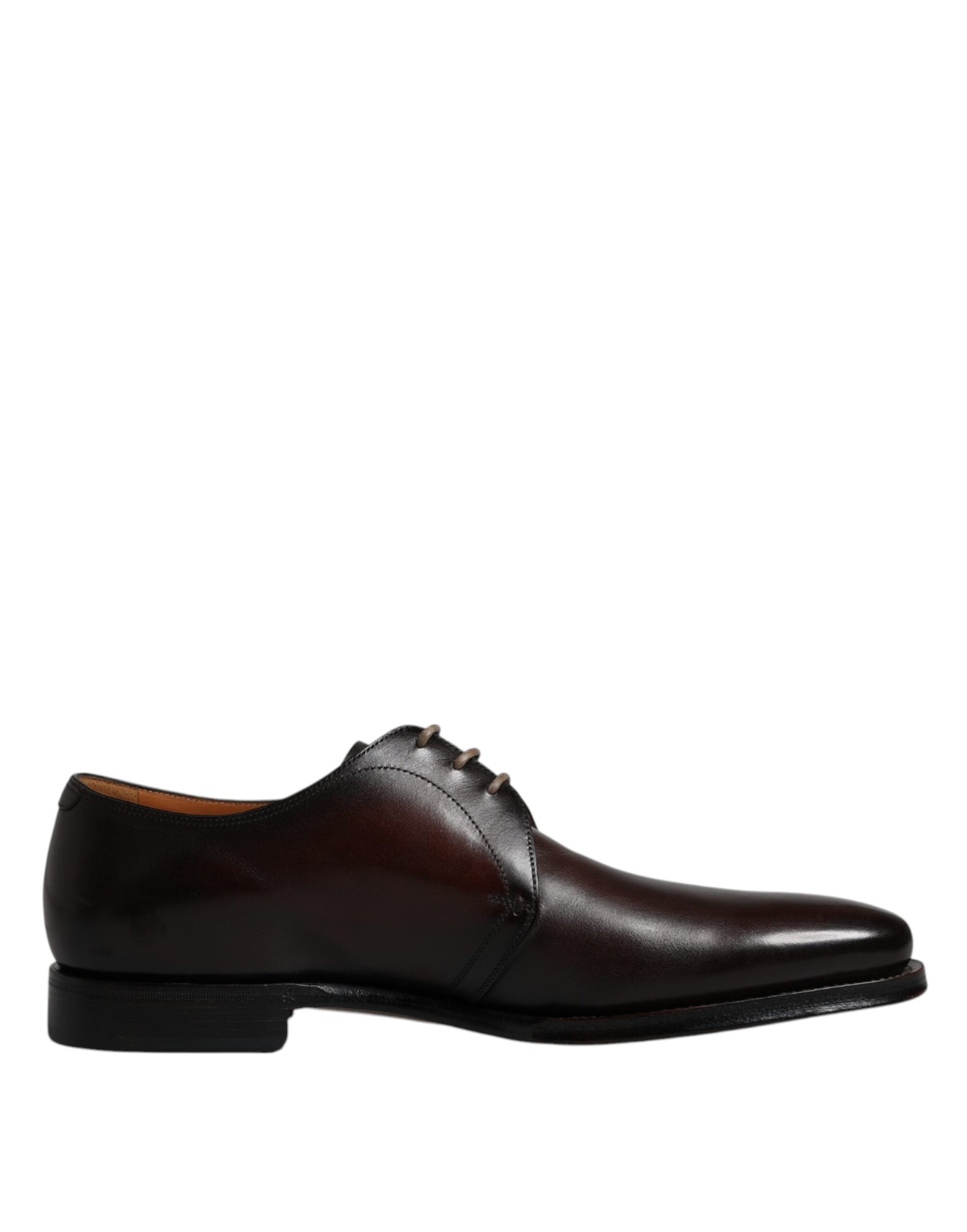 Dolce & Gabbana Black Leather Lace Up Men Derby Formal Shoes | Regal Royce