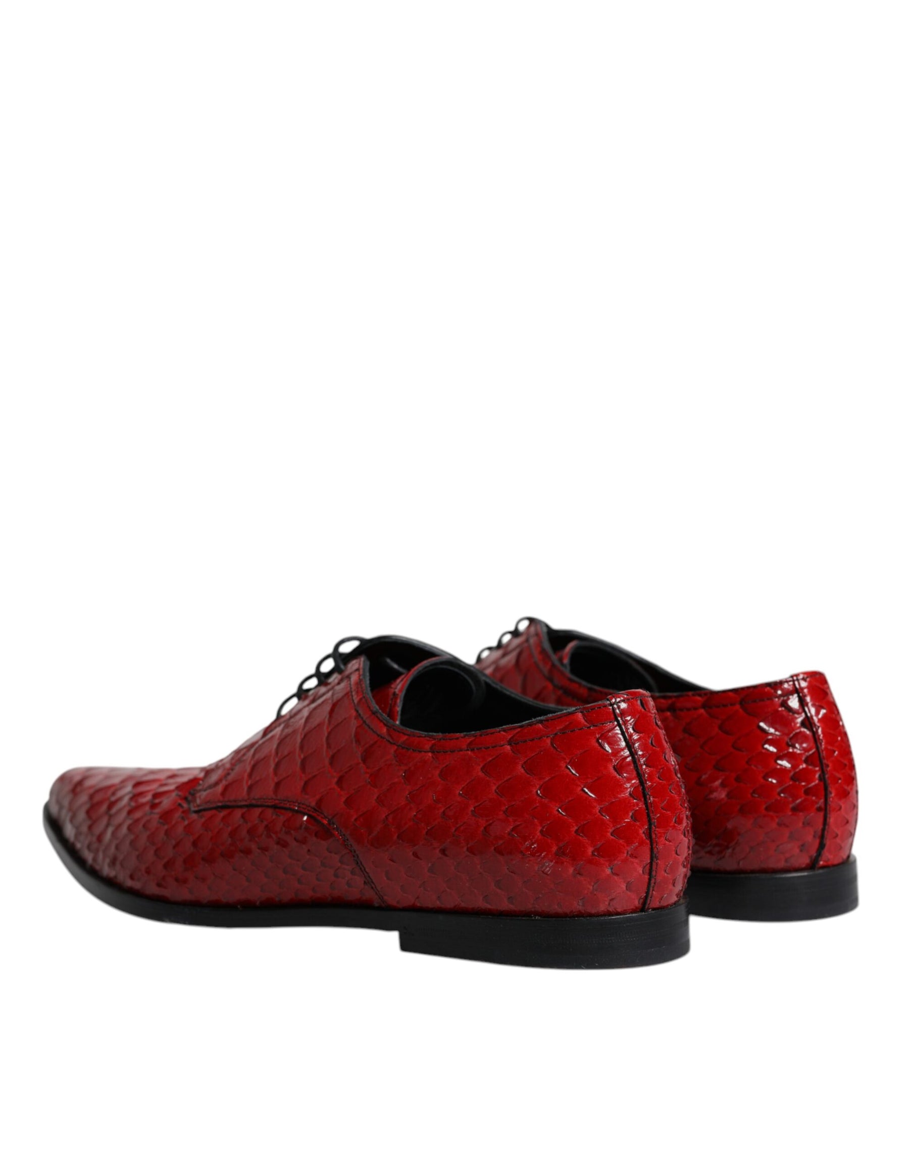 Dolce & Gabbana Red Textured Varnished Derby Men Formal Shoes | Regal Royce