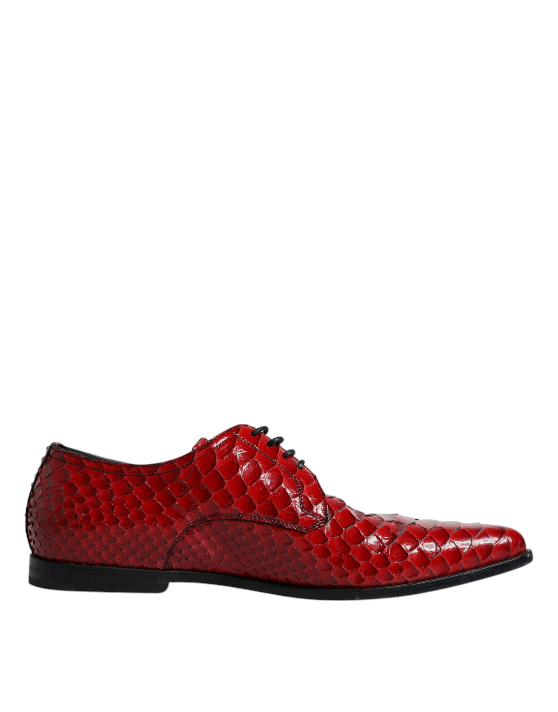 Dolce & Gabbana Red Textured Varnished Derby Men Formal Shoes | Regal Royce