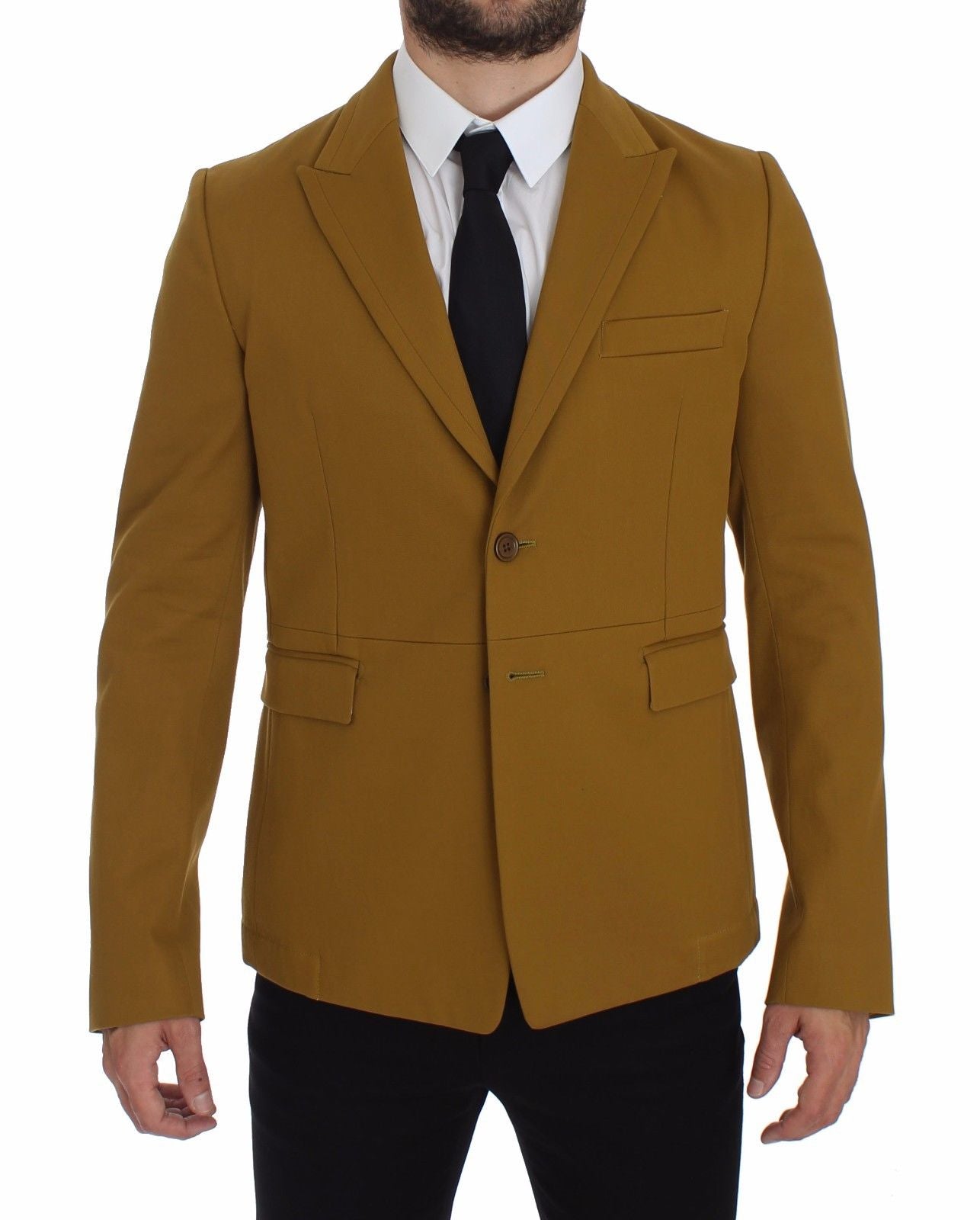 Dolce & Gabbana Yellow Cotton Stretch Blazer | Regal Royce