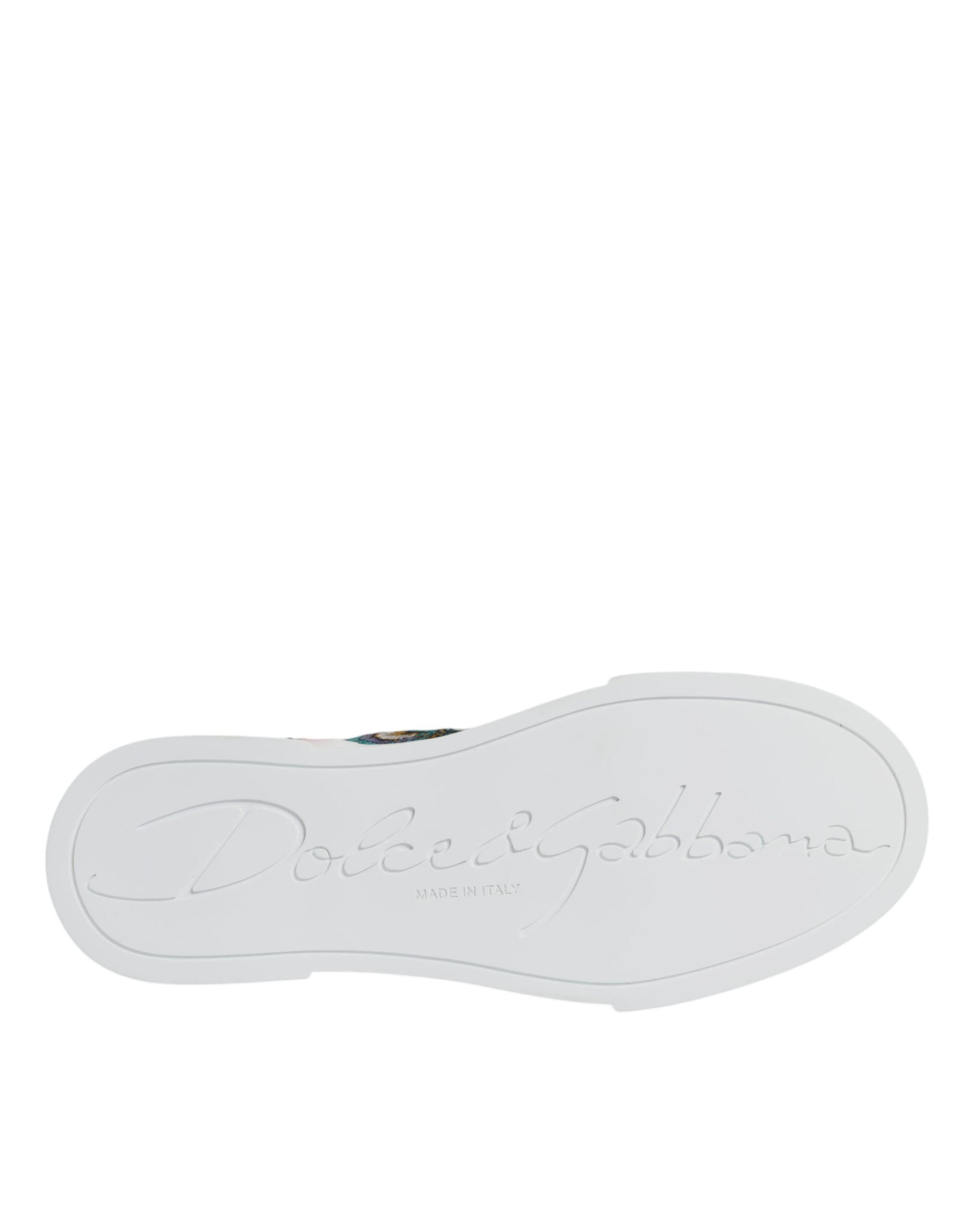 Dolce & Gabbana Multicolor Patchwork High Top Sneakers Shoes | Regal Royce