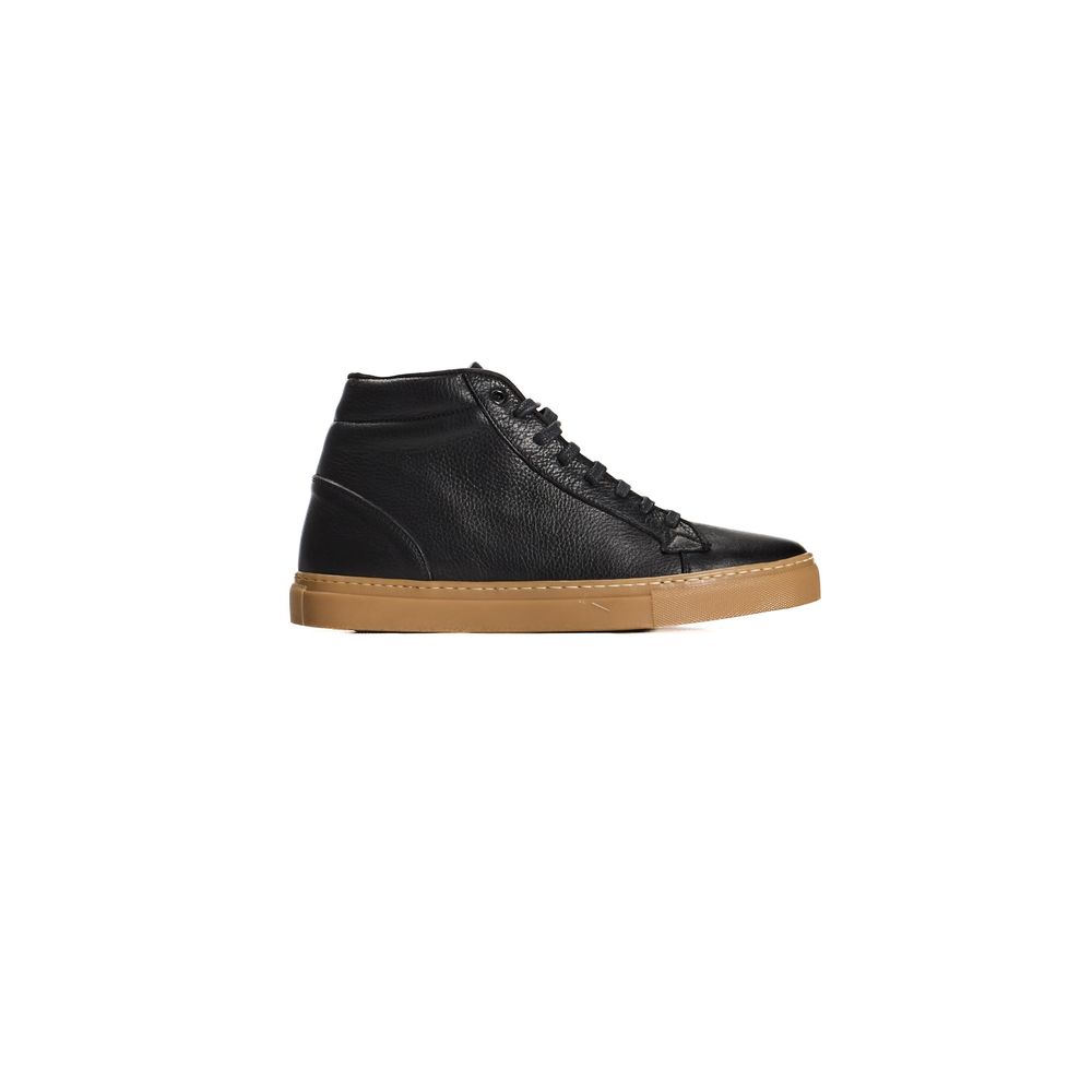 Roberto Pepe Luxury Black Calfskin Men Sneaker | Regal Royce