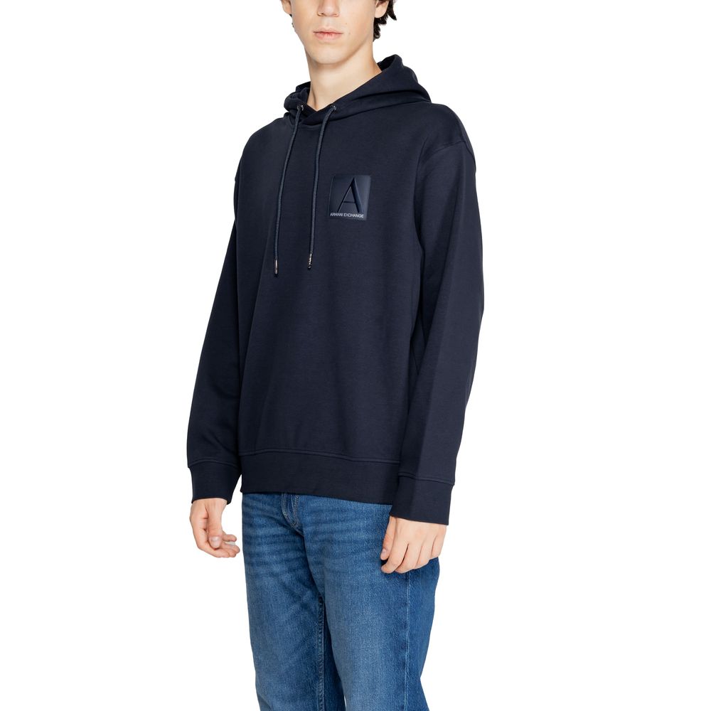 Armani Exchange Blue Cotton Hoodie | Regal Royce