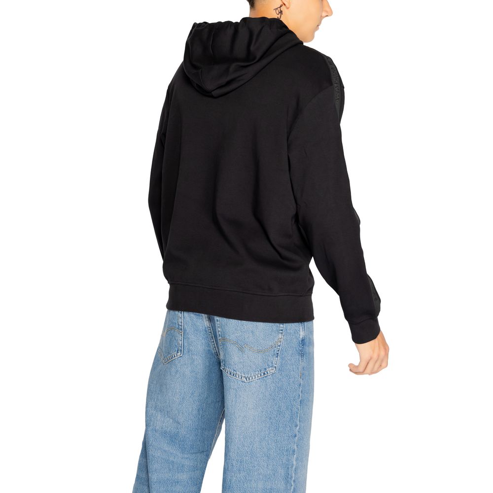 Armani Exchange Black Cotton Hoodie | Regal Royce