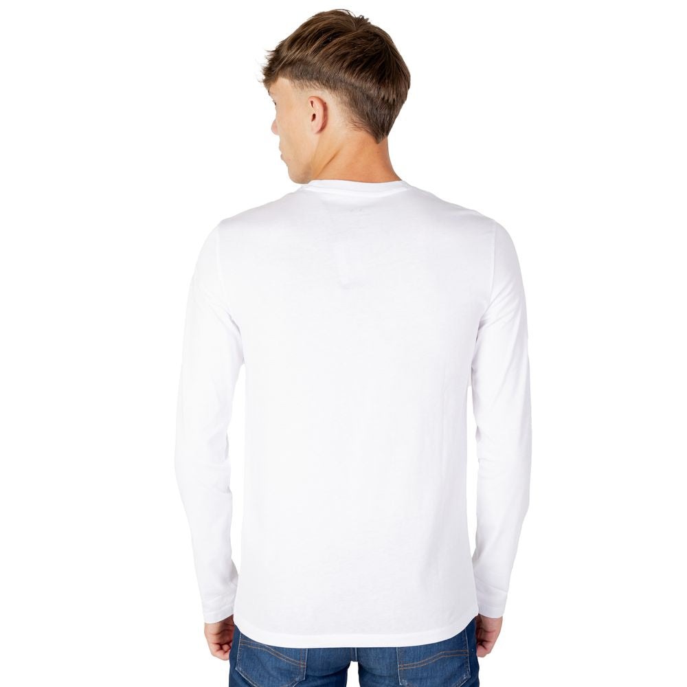 Armani Exchange White Cotton Long Sleeve T-Shirt | Regal Royce