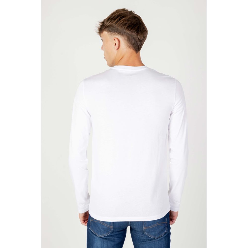 Armani Exchange White Cotton Long Sleeve T-Shirt | Regal Royce